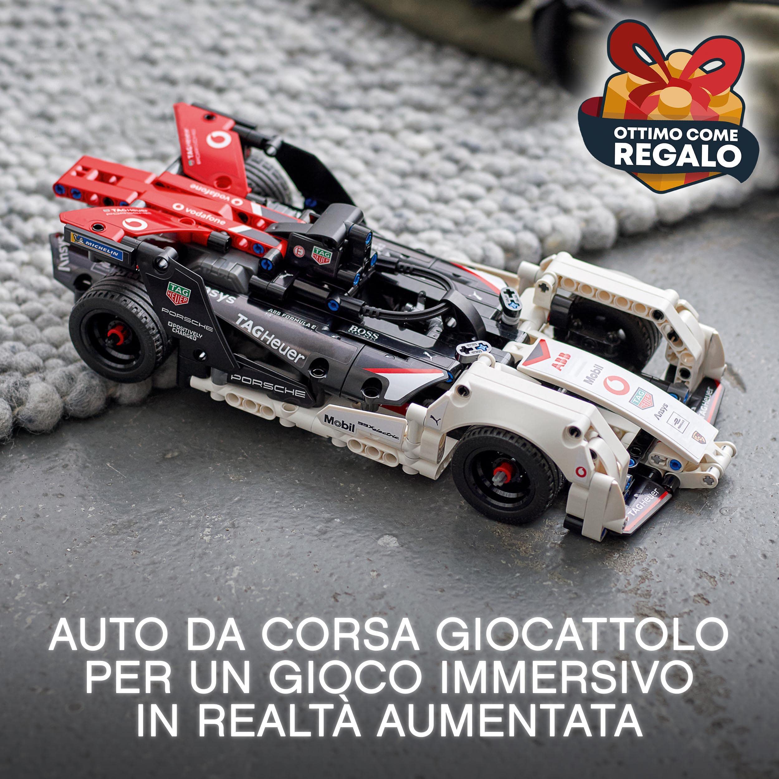 LEGO Technic Formula E Porsche 99X Electric, Modello da Costruire di Auto da Corsa con App AR, Macchina Giocattolo, Giochi per Bambini e Bambine da 9 Anni in su, Idea Regalo 42137 | Pull Back, Model Building Kit, Immersive AR App Play