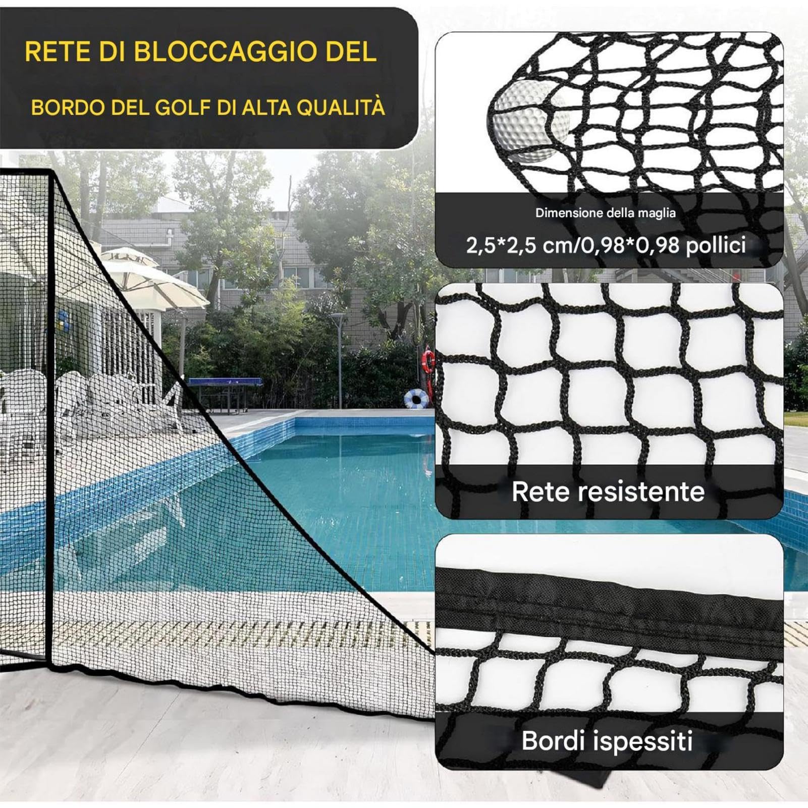Mesh Side Net Golf Barrier Net for Swing Practice, Shank Net Golf Accessories, Side Net Extension for Baseball, Hockey, and Football Golf Shank Net Barrier, Mesh Side Net Extension for Golf Swing Prac