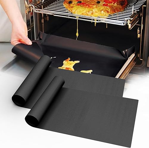 UBeesize Paquete de 2 forros gruesos para horno sin BPA ni PFOA, reutilizables, 16 x 24 pulgadas, resistentes y antiadherentes para horno de teflón,