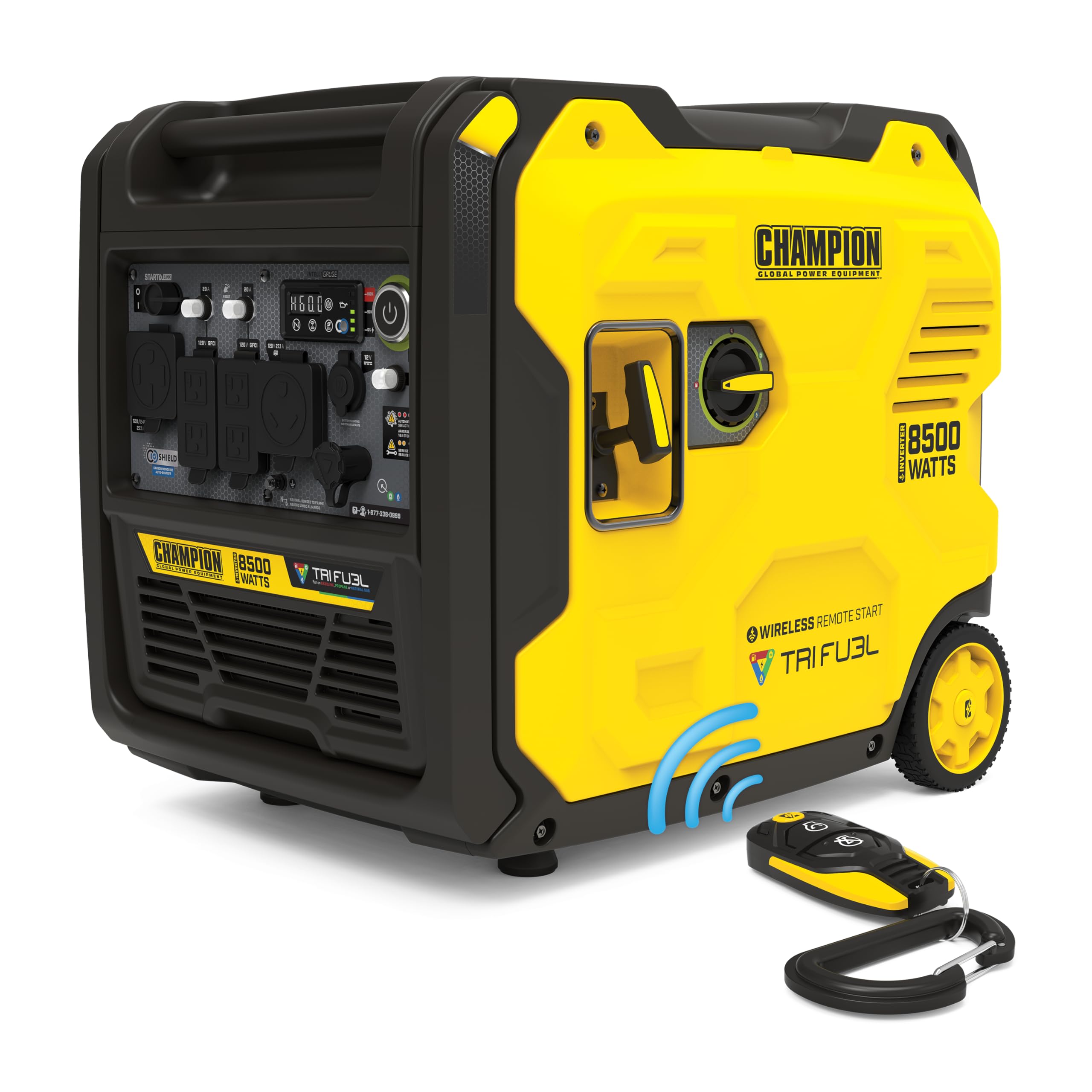 Champion 8500-Watt Remote Start Tri Fuel Portable Inverter Generator