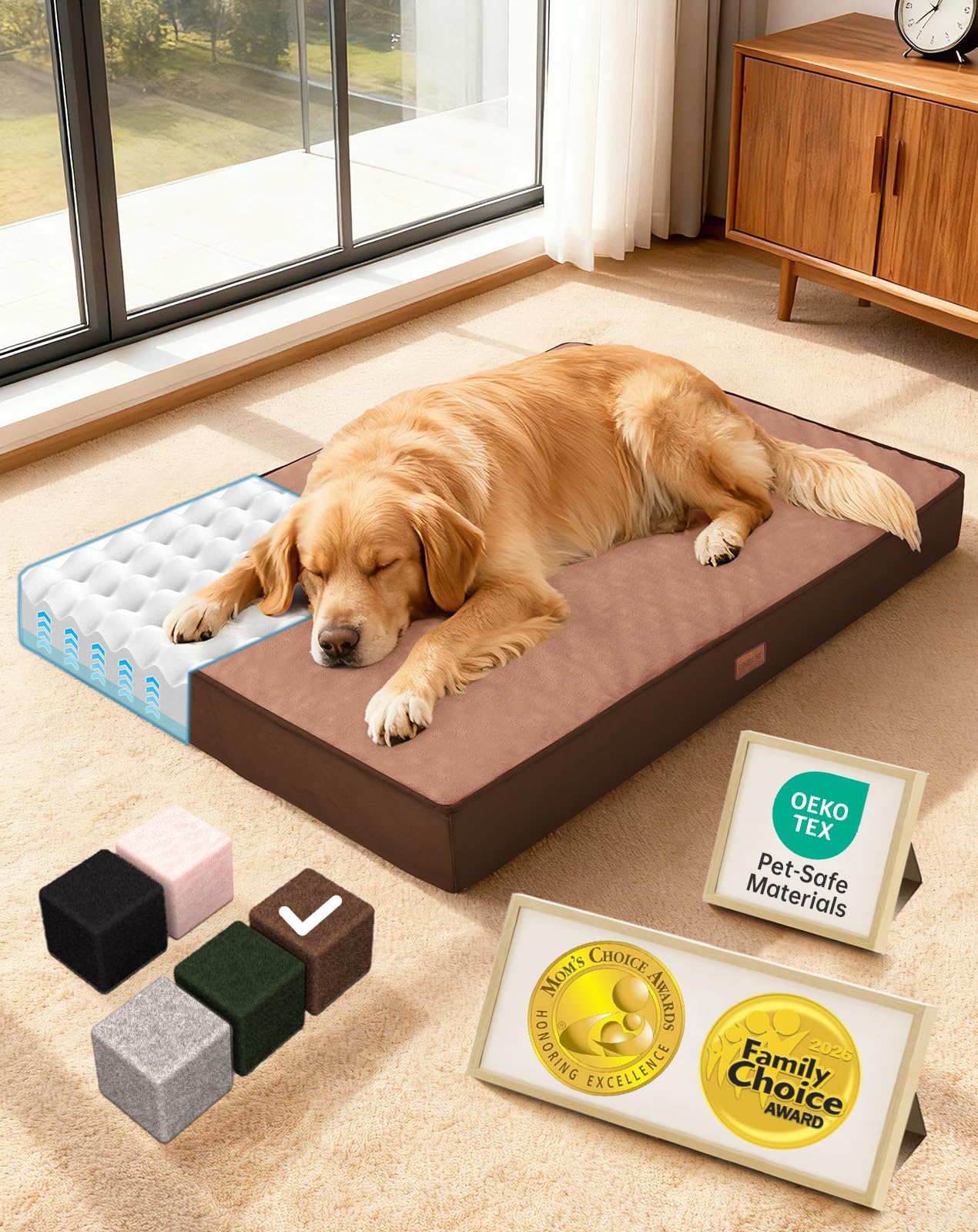 OhGeni Orthopedic Dog Bed 41 inch