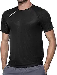 Camiseta Fast Dry Manga Curta Esportiva Masculino T-Shirt Raglan Essential, Preto, M