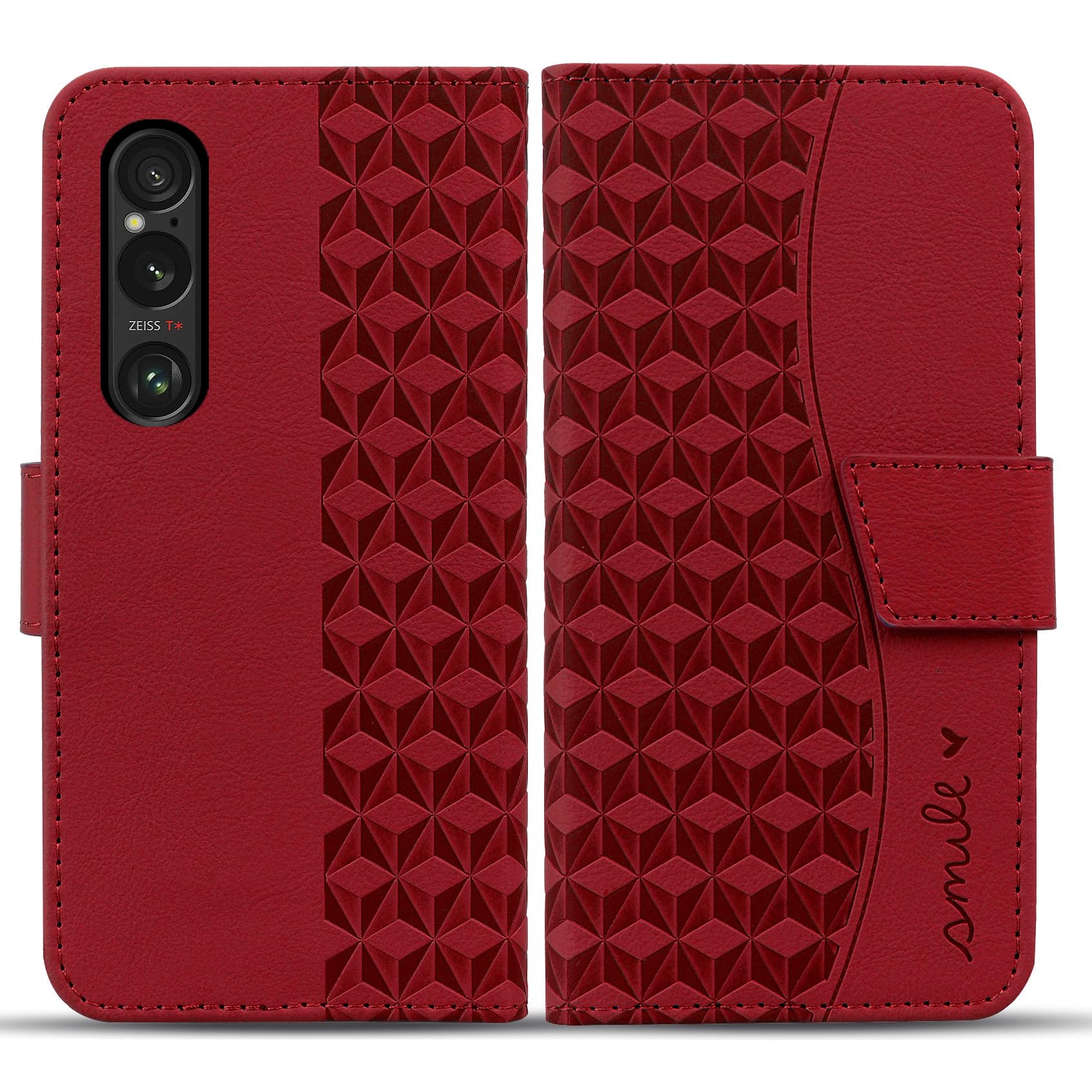 Case Compatible with Sony Xperia 1 VI 5G PU Leather Wallet Pouch Protective Case with Card Slot for Sony Xperia 1 VI 5G Red