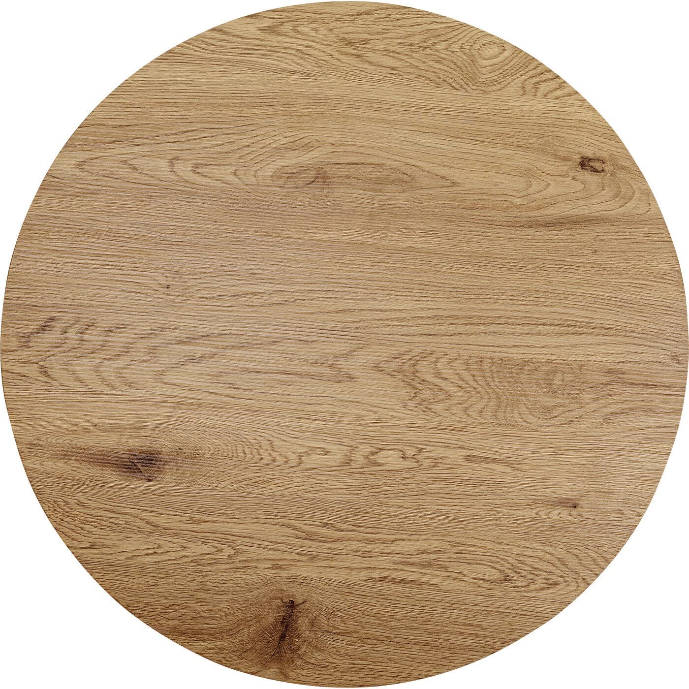 Kare Schickeria Table Design en chêne Noir 80 cm de diamètre pour 4 Personnes Table de Salle à Manger Ronde Moderne Meuble de Salon en Bois de chêne 74 x 80 x 80 cm (H x l x P)
