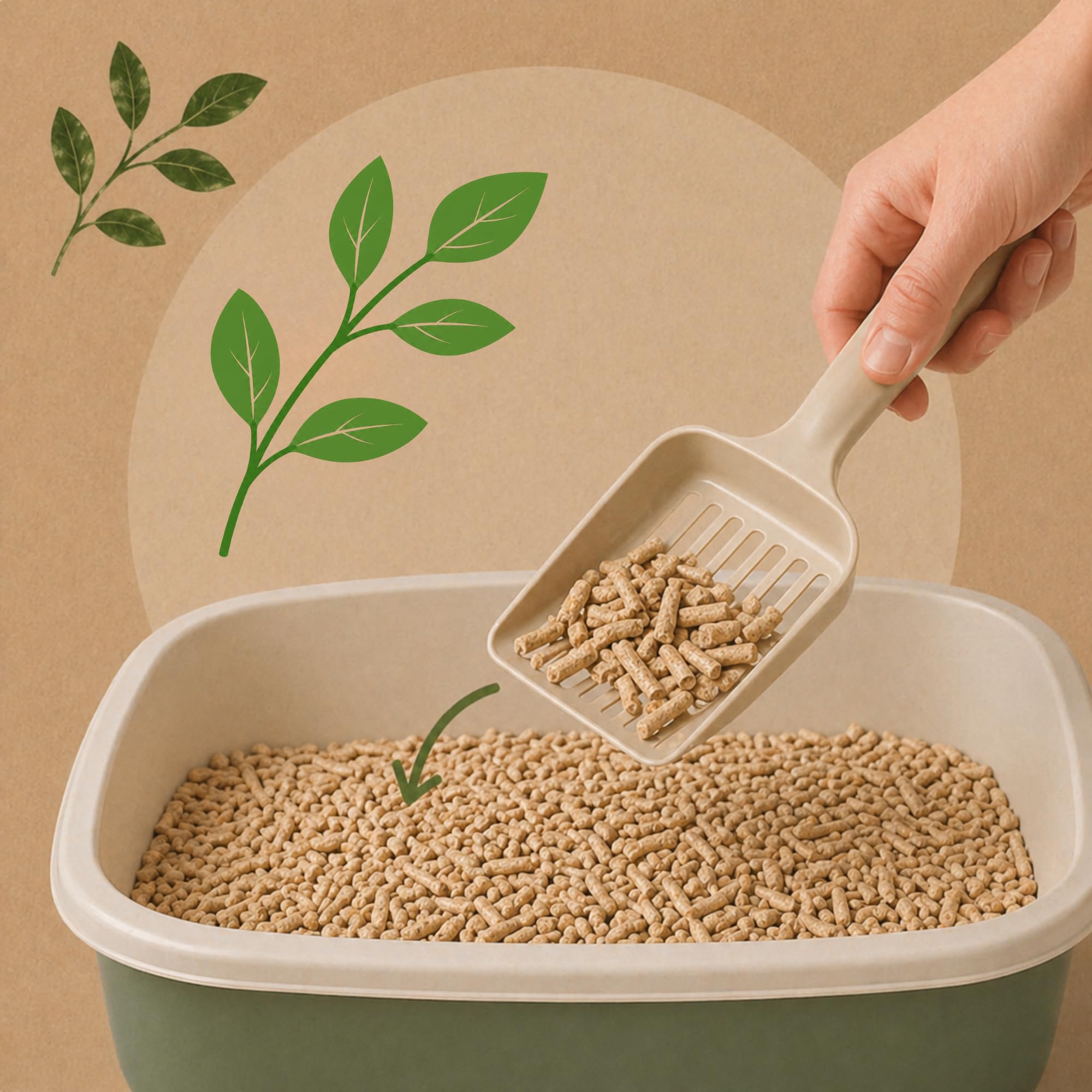 Żwirek drewniany dla kota 15 kg 30 l, pellet sosnowy, naturalny, biodegradowalny, chłonny, dla kotów, królików i gryzoni