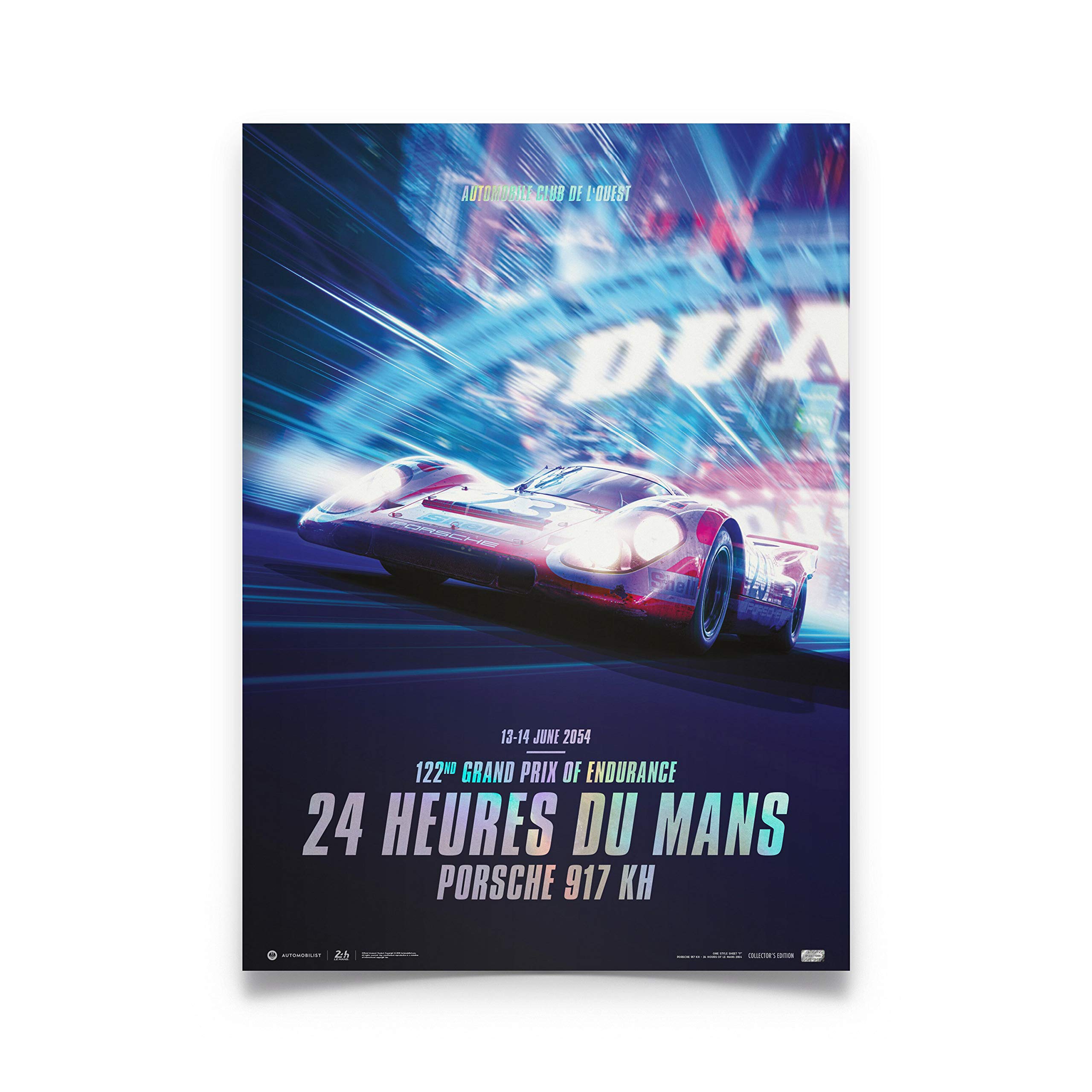 Automobilist | Porsche 917 KH - Future - 24h Le Mans - 2054 | Collector’s Edition | Standard Poster Size