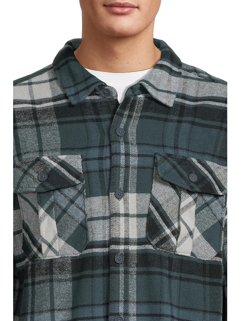 Navy Hurley Santa Cruz Seaside Flannal Long Sleeve
