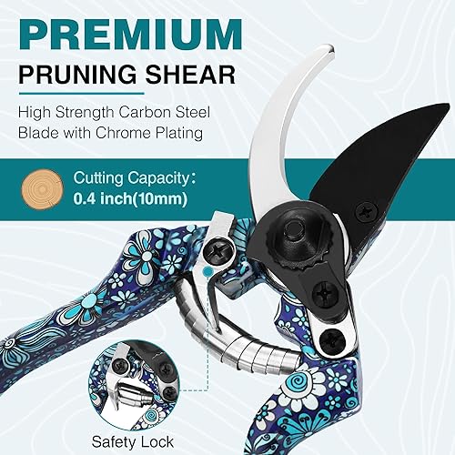 Miniatura 5 de WORKPRO Juego de herramientas de jardín de 5 piezas, juego de herramientas de jardinería de aluminio resistente con bolsa de herramientas de jardín,