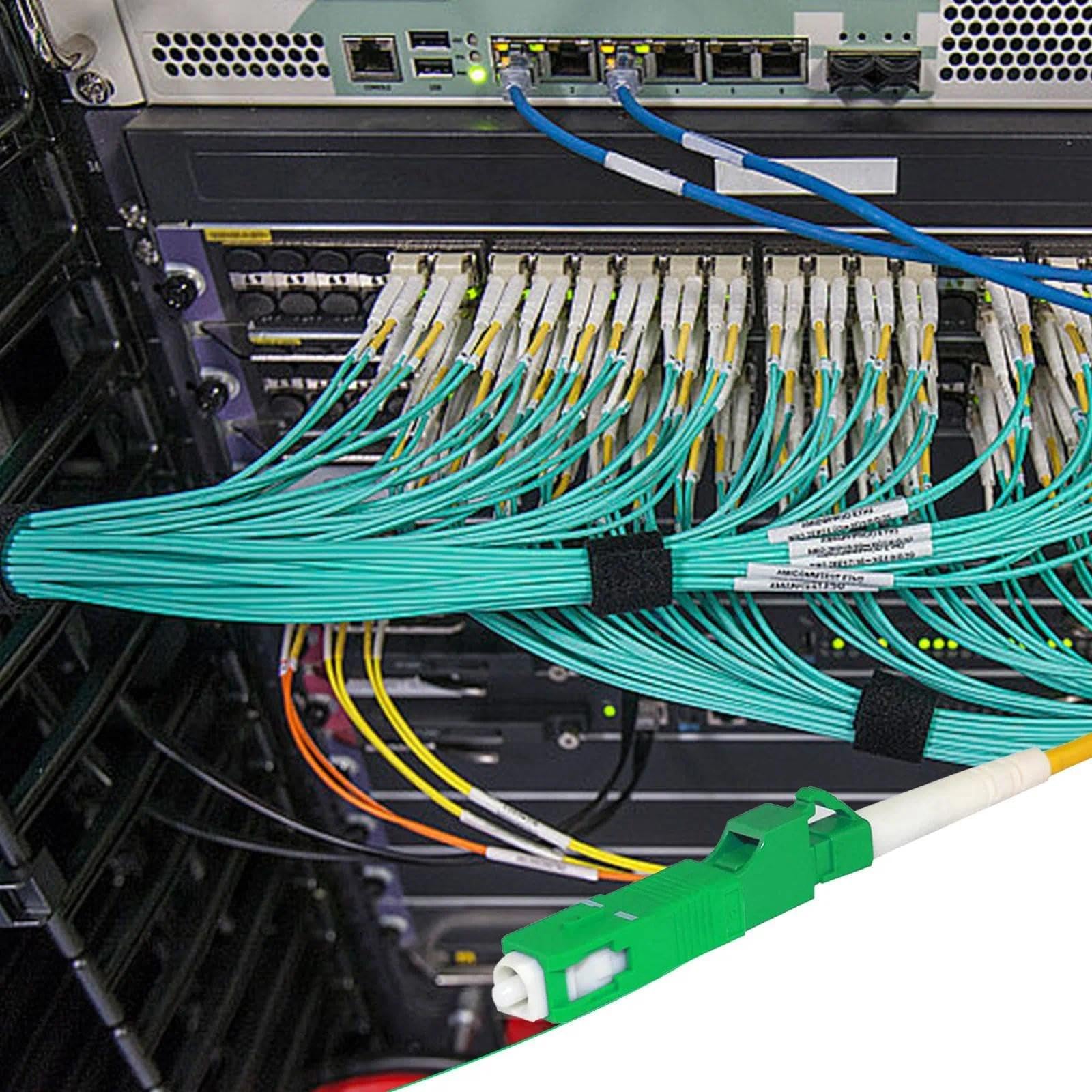 Connettore Fibra Ottica, 2 Pezzi Adattatore da SC Maschio a Flangia Ibrida LC Femmina, Verde Accoppiatore Ottico, Nucleo in Ceramica, per Cavi Ottici e Pannelli di Permutazione