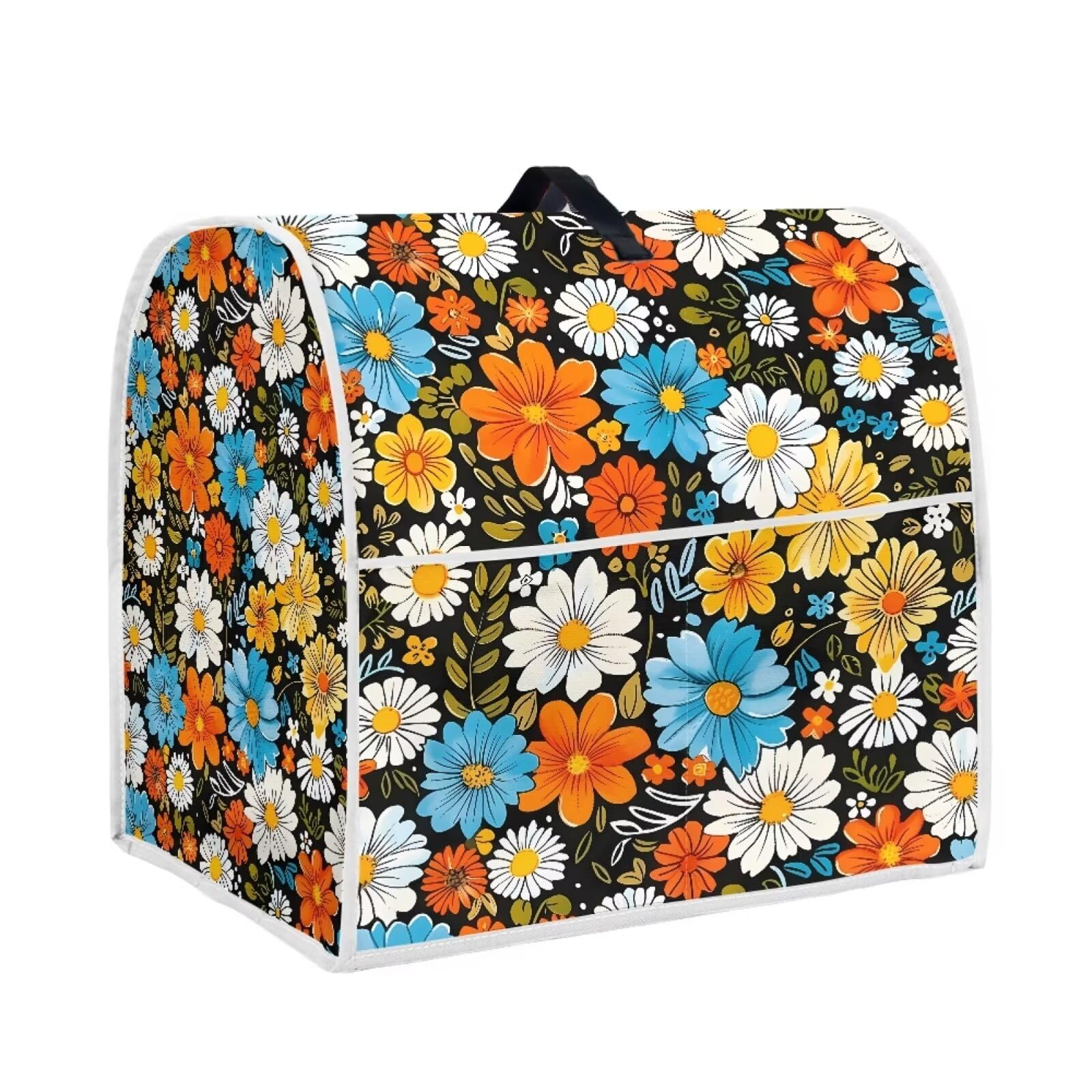 chaqlin Hippie Daisy Print Dust Covers for Kitchen Appliances Kitchen Aid Mixer Covers for Stand Mixer 4.5-5 qt Stand Mixer Cover Kitchen Appliance Covers