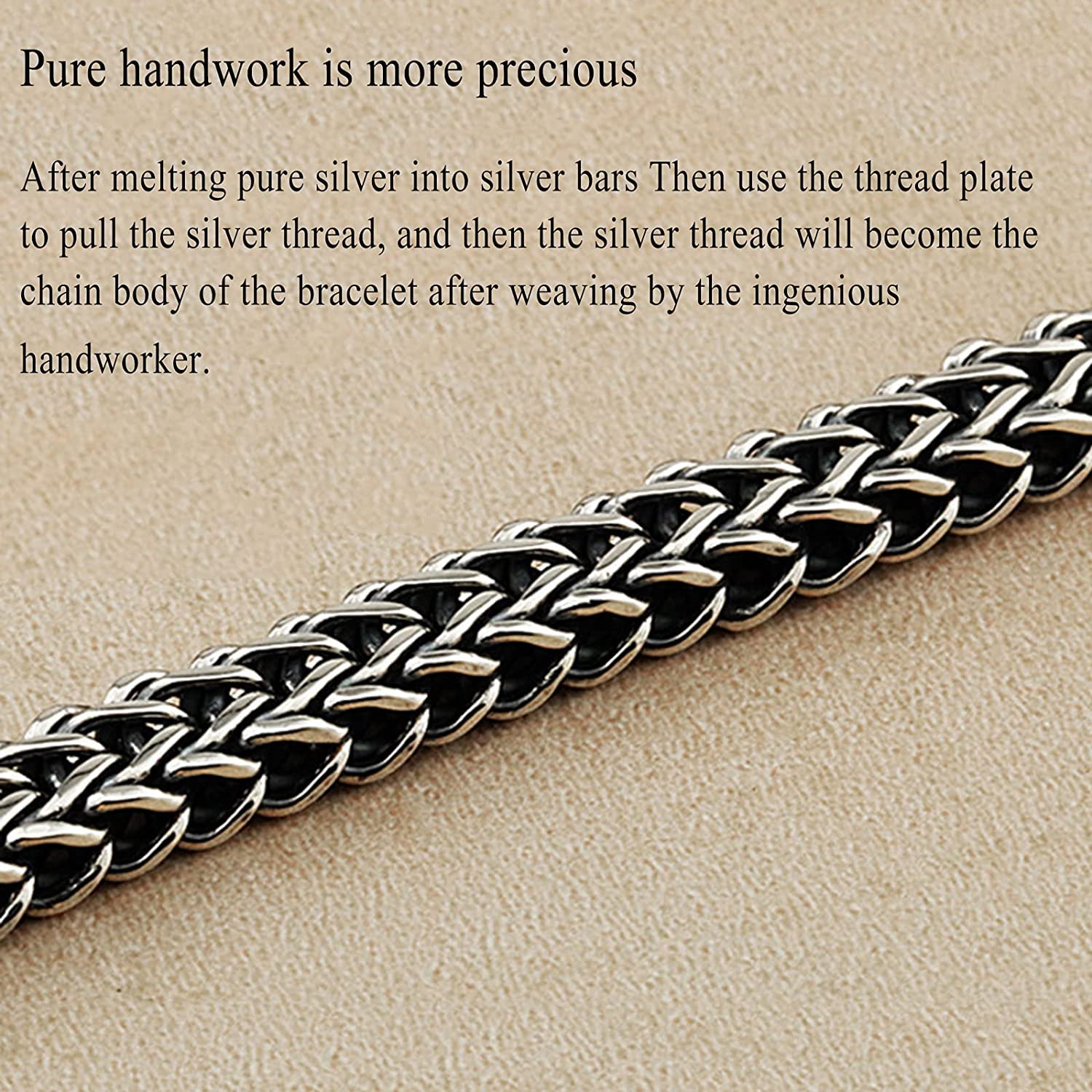 Amazon.co.jp: Jewelry Bracelet 925 Sterling Silver Vintage Link