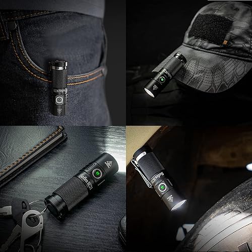Miniatura 5 de sofirn Potente mini linterna, SC21 1000 lúmenes pequeña linterna LED recargable con alto tinte CIR 5000k, cola magnética, tamaño de bolsillo