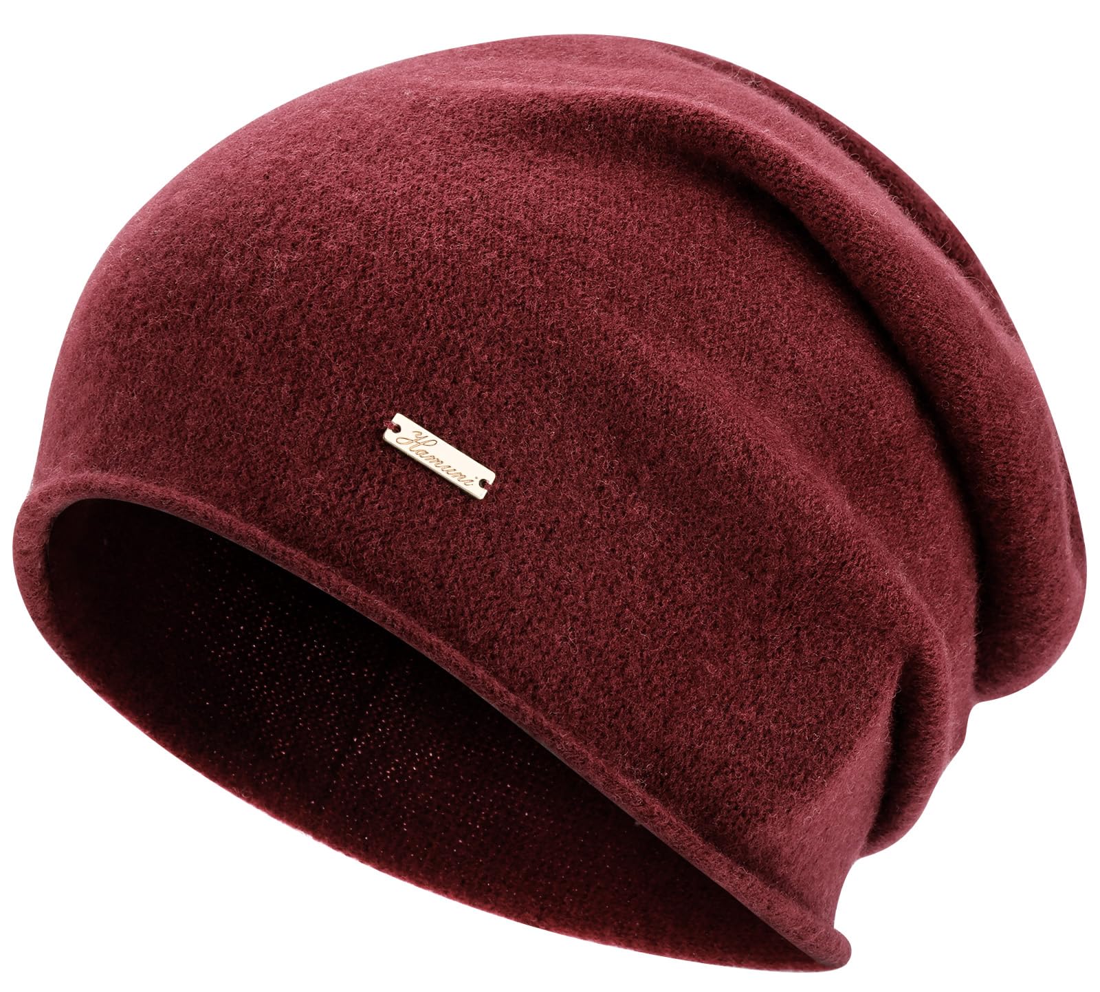 HAMUNI Mütze Damen Herren Australische 100% Wolle - Leichte Slouch Beanie Mütze, Atmungsaktiv Chemo Mütze für 3-Saison (Frühling/Herbst/Winter)
