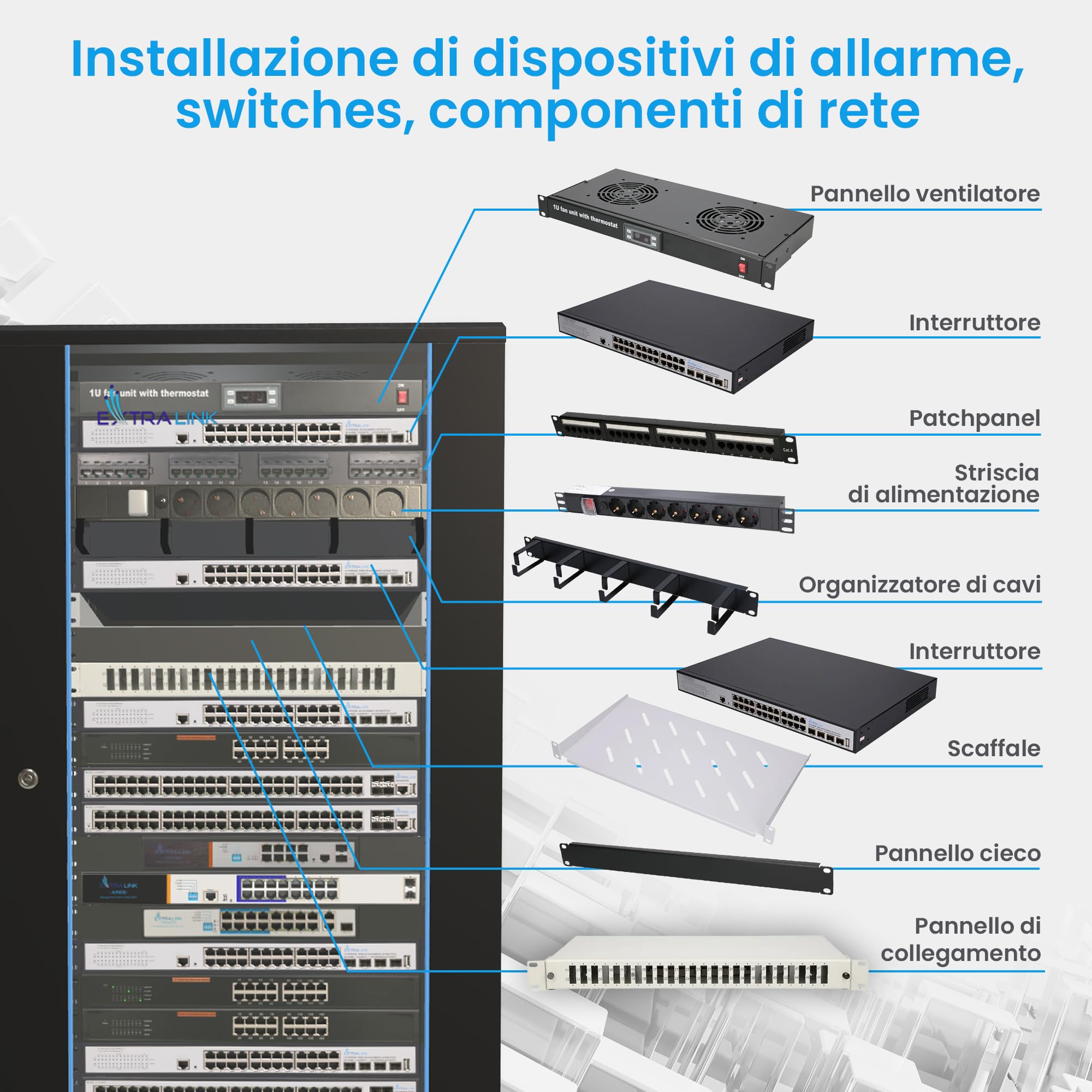 Armadio di rete da 19 pullici 27 U 600x600 pannelli laterali rimovibili autoassemblati Armadio rack 19 pollici per UPS Switch vetro temperato nero Armadio rack per server