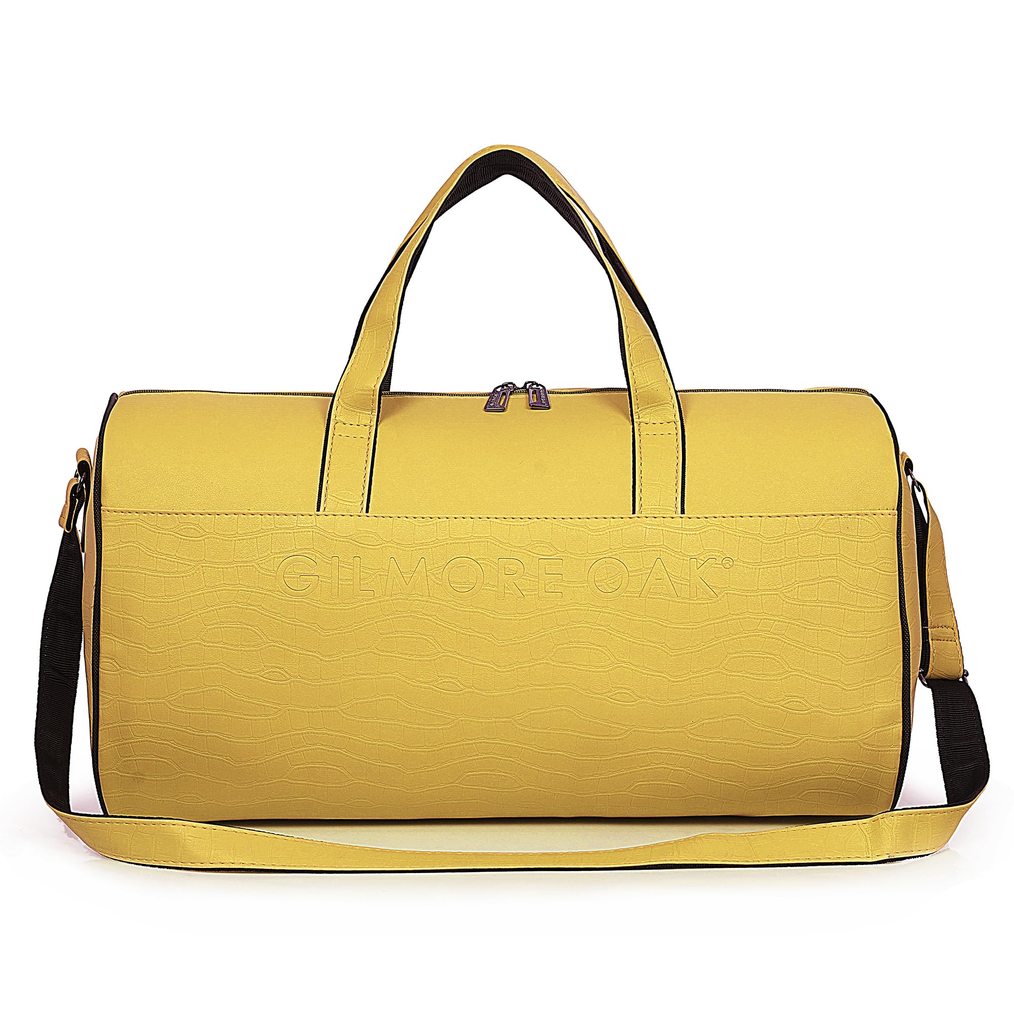 Gilmore Oak Waveflex 30L Medium Leatherette Unisex Travel Duffle Bag | Use for Gym, Sports, Training and Travel | Compact and Comfortable | Suitable for Men and Women (Mustard Yellow)-image-24