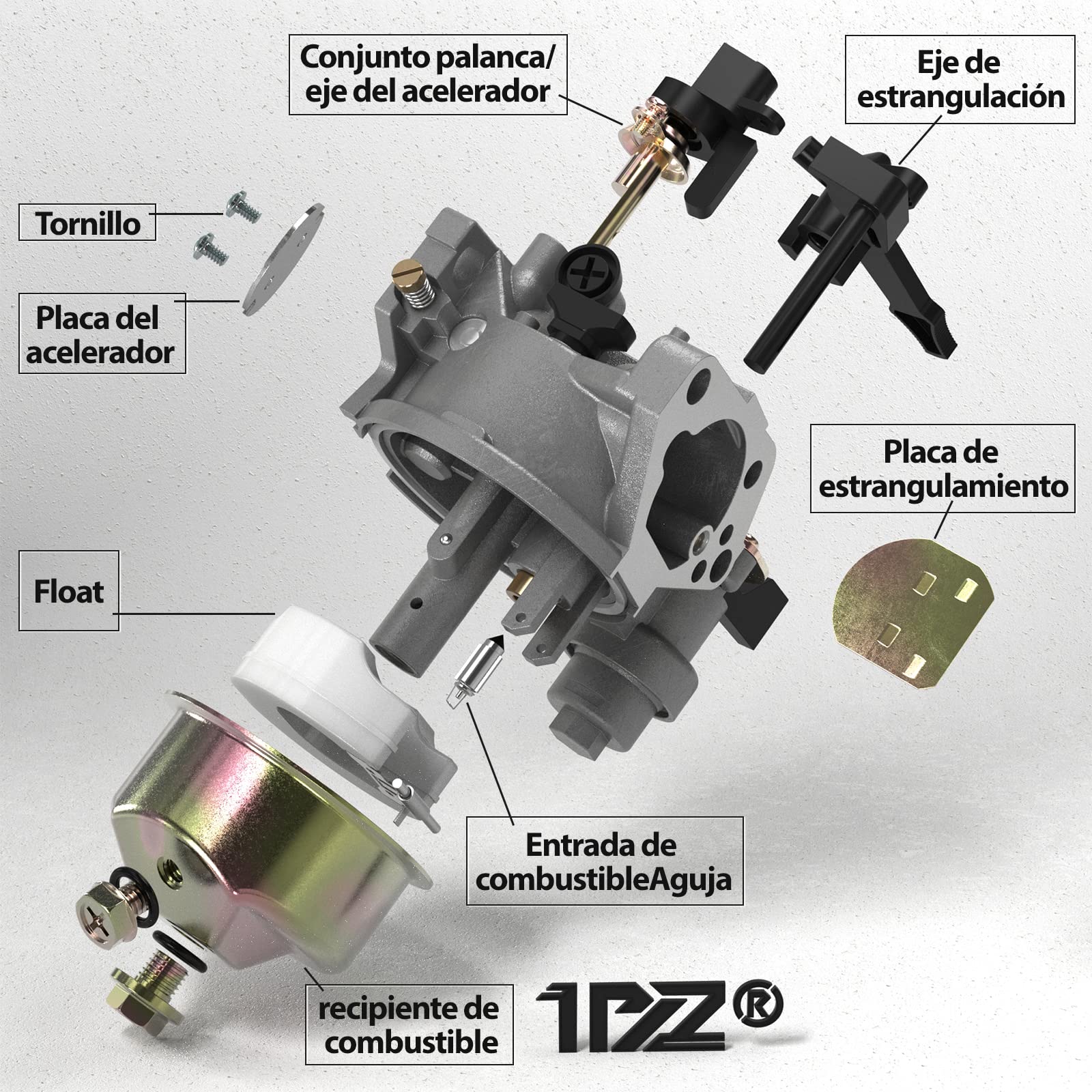 1PZ CA1-G39 Carburador con juntas para motor de generador Honda GX270 GX340 GX390 GX420 11HP 13HP 16HP Harbor Freight Predator 390cc 420cc Cortacésped Go Kart