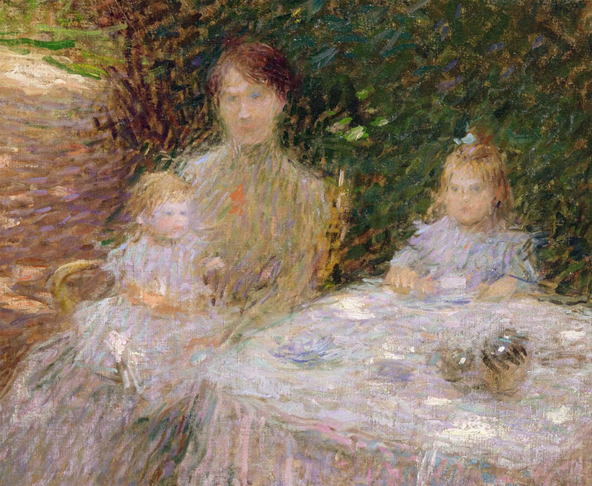 SERENDIPITP Vintage Wall Art Canvas Nordic Poster Canvas Print Picture the Artist's Family in the Garden by Ernest Laurent Wall Art Poster for Home Decor 60x90cm
