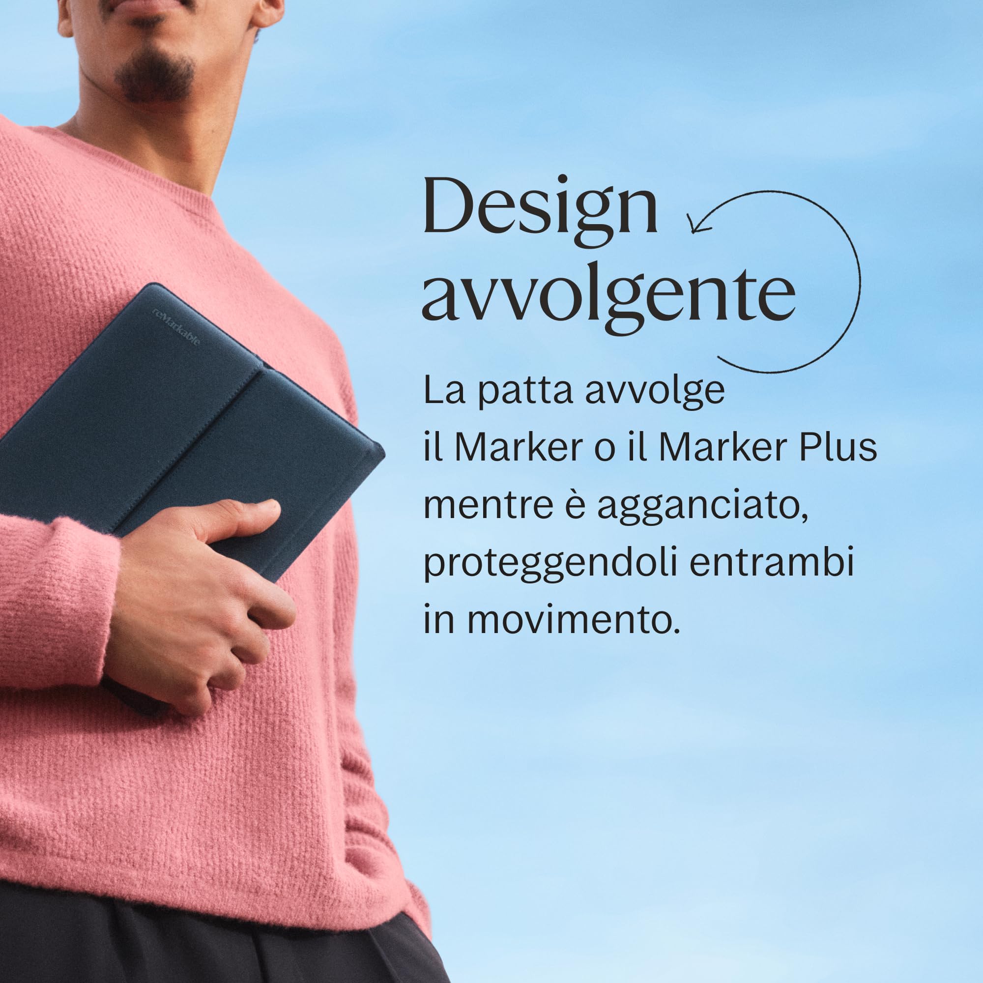 Sleeve Folio per reMarkable Paper Pure – Azzurro Oceano