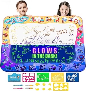 Water Doodle Mat Kids Toys 2 3 4 + Year Old Girls Best Educational Gifts Boys Toy 2-3 Yrs, Aqua Magic Doodle Board Mess Fr...