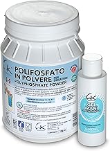 WK - Polyphosphates for Boiler, Universal Refill of 1 Jar of Powder 1 kg for Water Filtration with 1 x 100 ml Hand Gel, Acts as an Anti-Limescale and Anti-Corrosion