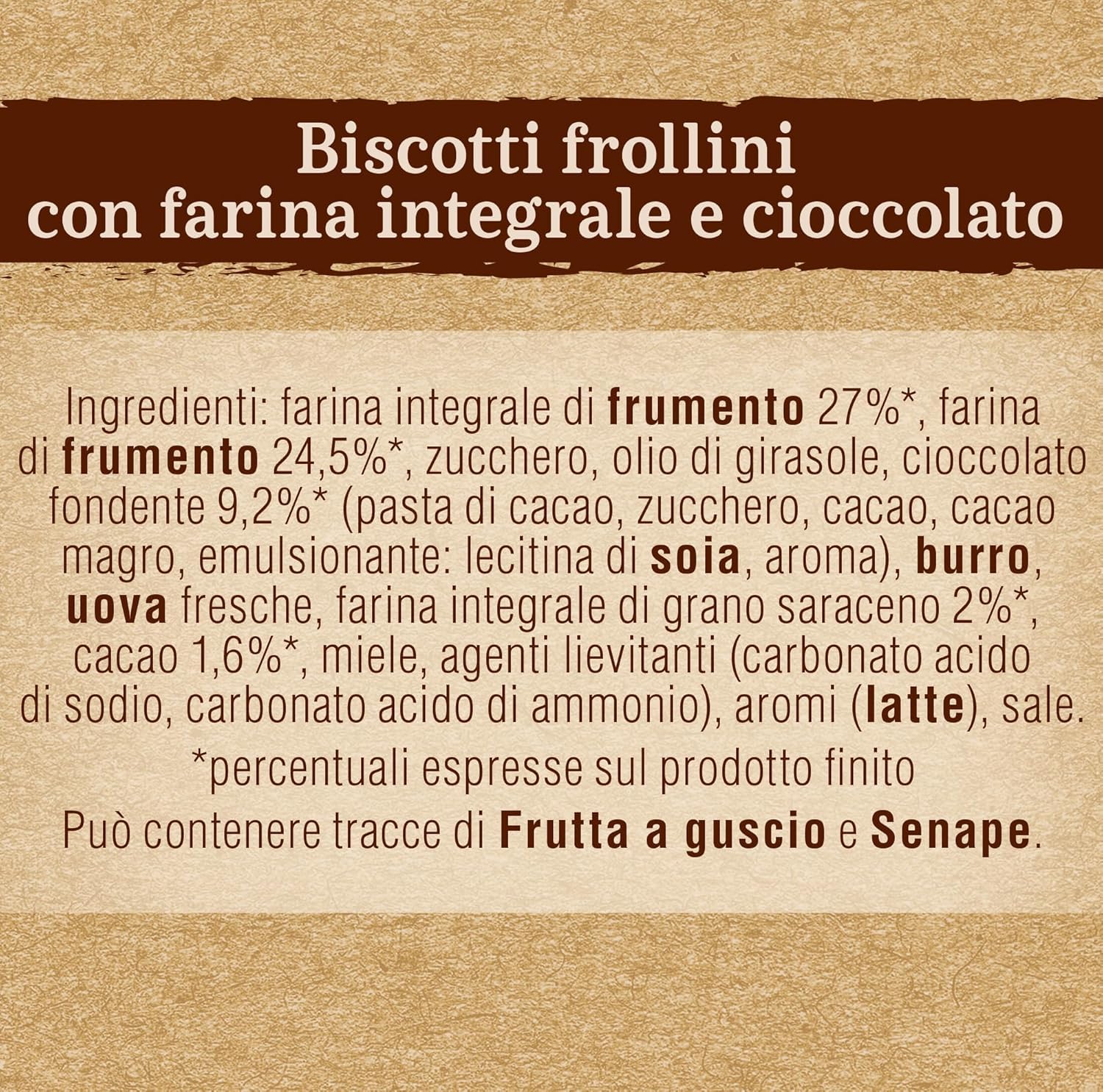 Italian Gourmet Intrecci Biscotti Vollkorn-Kekse cacao cioccolato, 3 x 300g | Con farina integrale e gocce scure; knusprig zum Morgen, ideale zu Milch, Gesamtnettogewicht 900 g + Kostenlos Polpa 400g