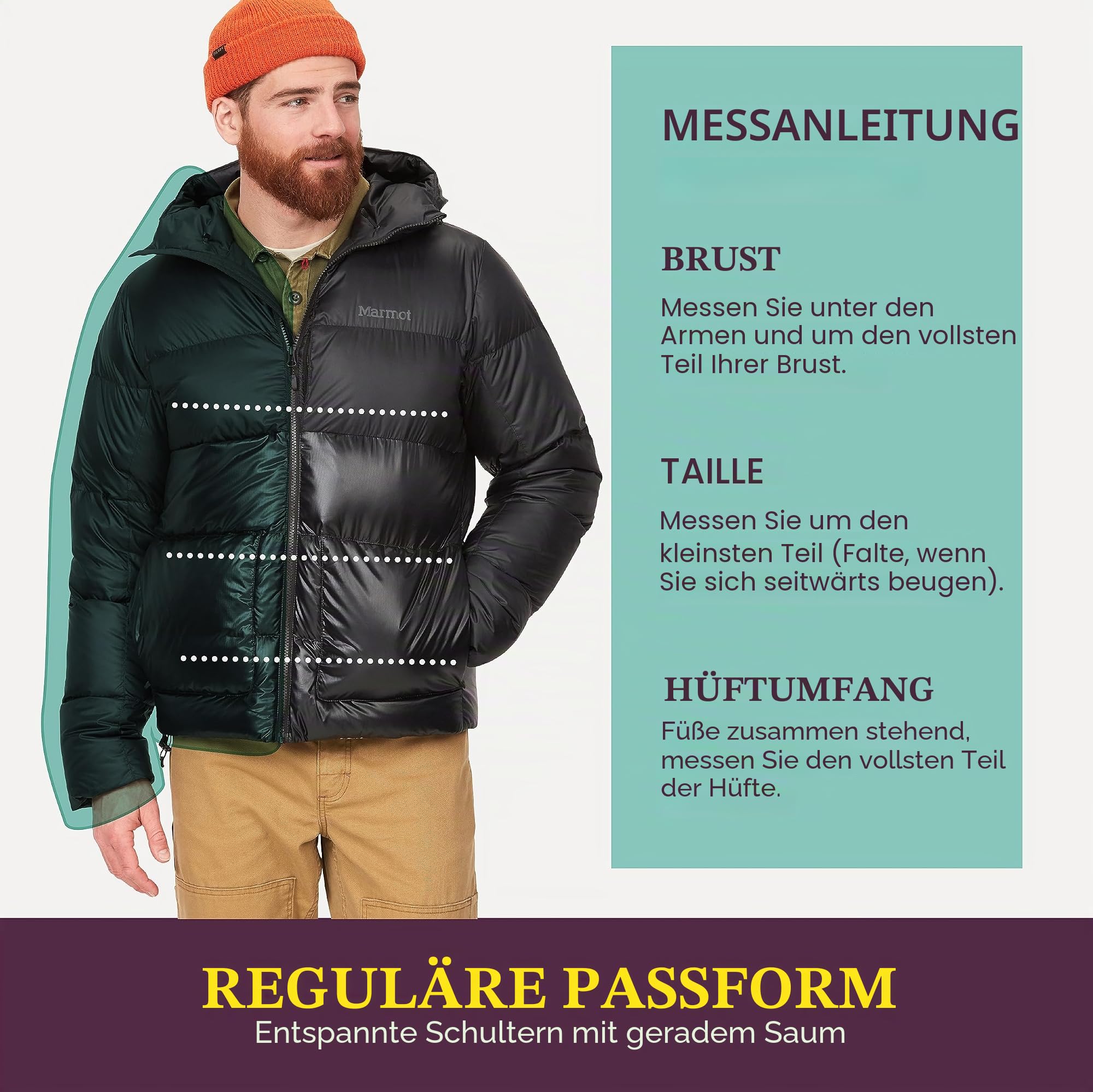 Marmot Herren Guides Down Hoodie Jacke Isolationsjacke