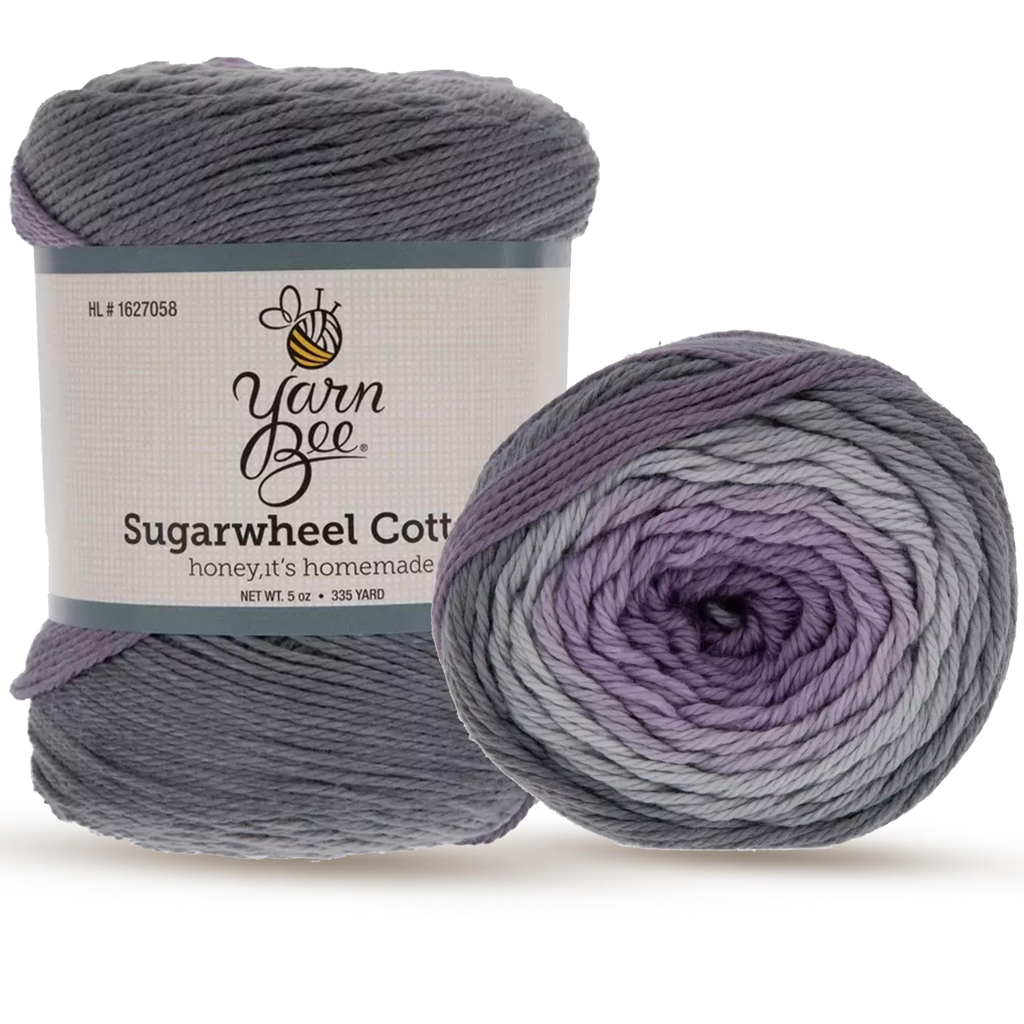 Yarn Bee 3 - Lightweight Cotton Yarn for Crocheting & Knitting Soft Skein 335 Yards for Blankets, Hats & More Craft Supplies, Honey, It's Homemade