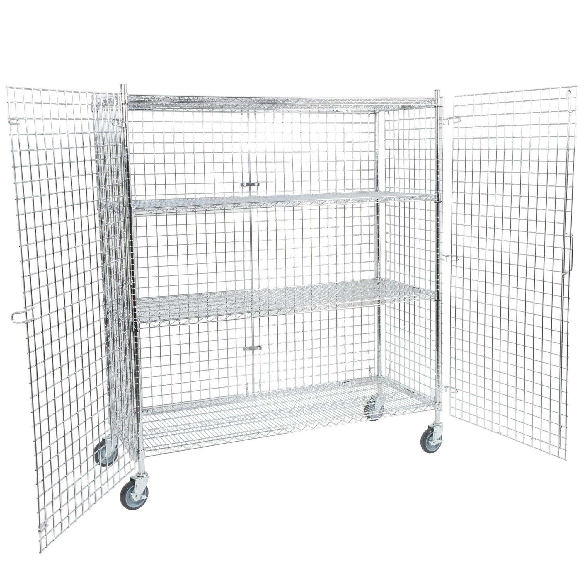 Metal Shelf 6 Tier Wire Shelving Unit with Wheels,Heavy Duty Storage