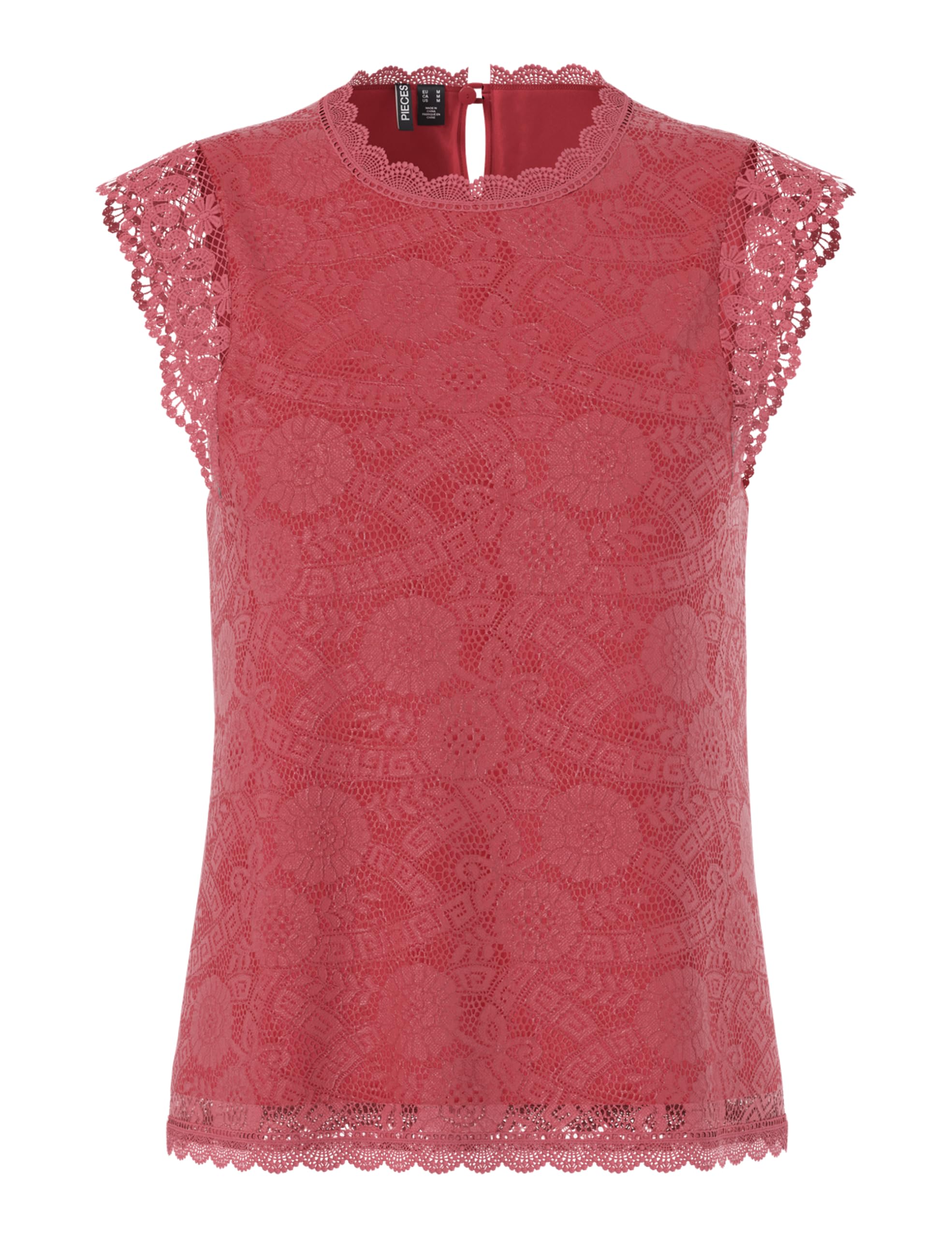 PIECES Damen Pcolline Sl Lace Top WVN Noos