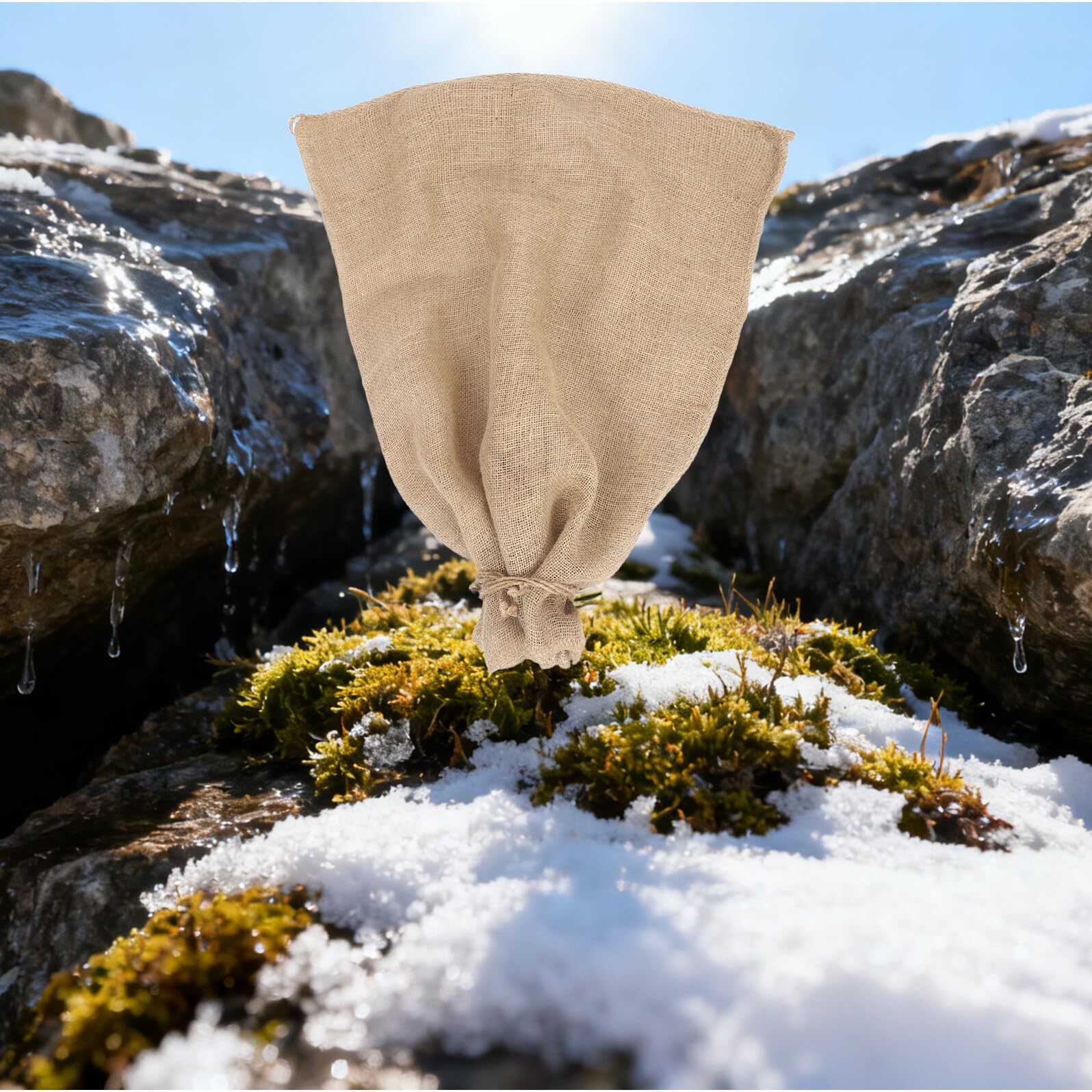 UKCOCO Copertura Piante in Juta per Inverno con Coulisse, 2 Pezzi | 39, 3x23, 58 Pollici, per Arbusti e Alberelli All'aperto, Installazione Rapida e Rimozione Semplice