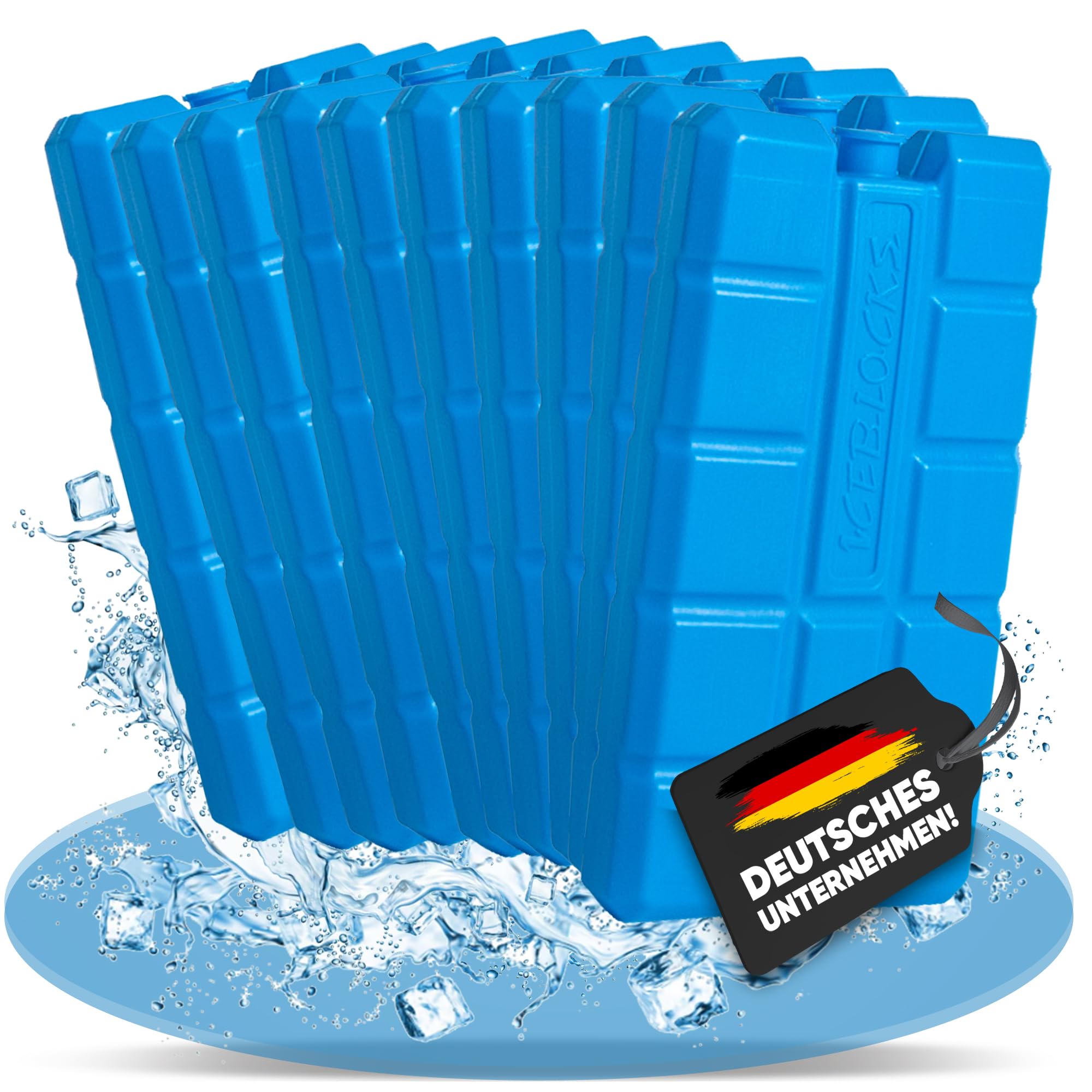 NEMT 10 Stück Kühlakkus Kühlelemente je 200ml für Kühltasche oder Kühlbox bis 12 h Kühlpack Kühlakku