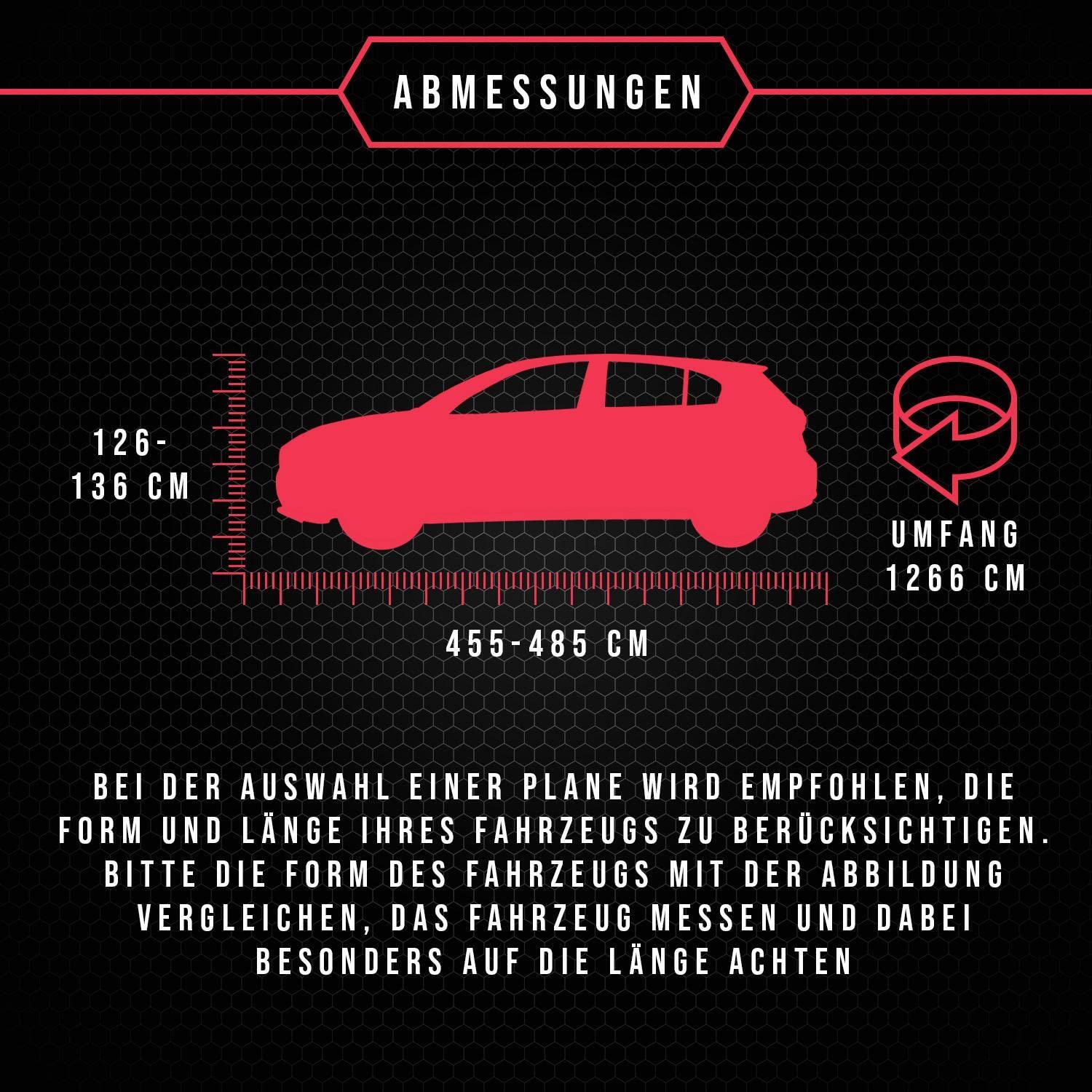 Autoabdeckung Wasserfest & Extrastark kompatibel mit Toyota Avensis I II Kombi T22, T25-09 Atmungsaktive Autoplane Abdeckplane Grau