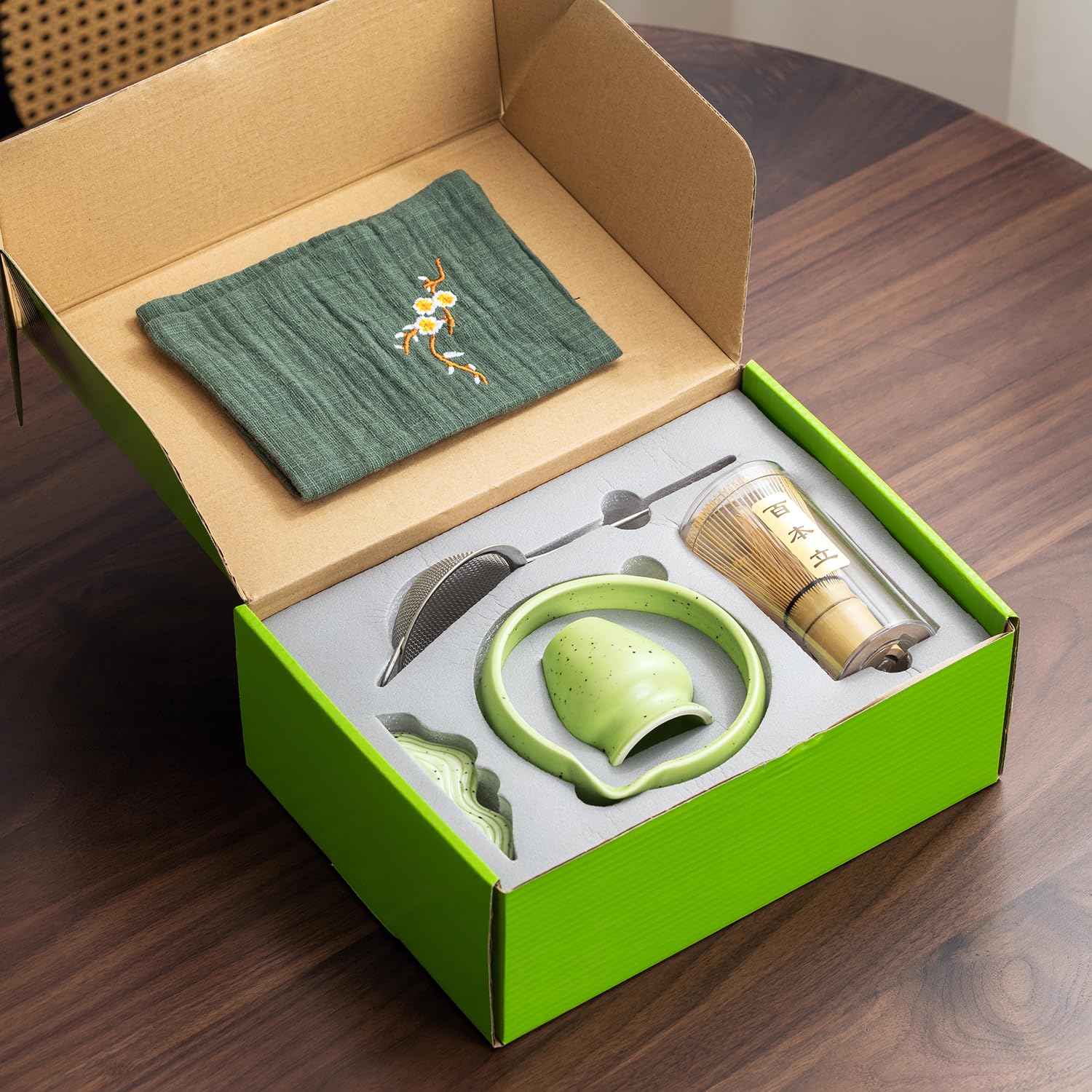7Pcs Japanese Matcha Tea Set, Matcha Kit with Matcha Bowl (with