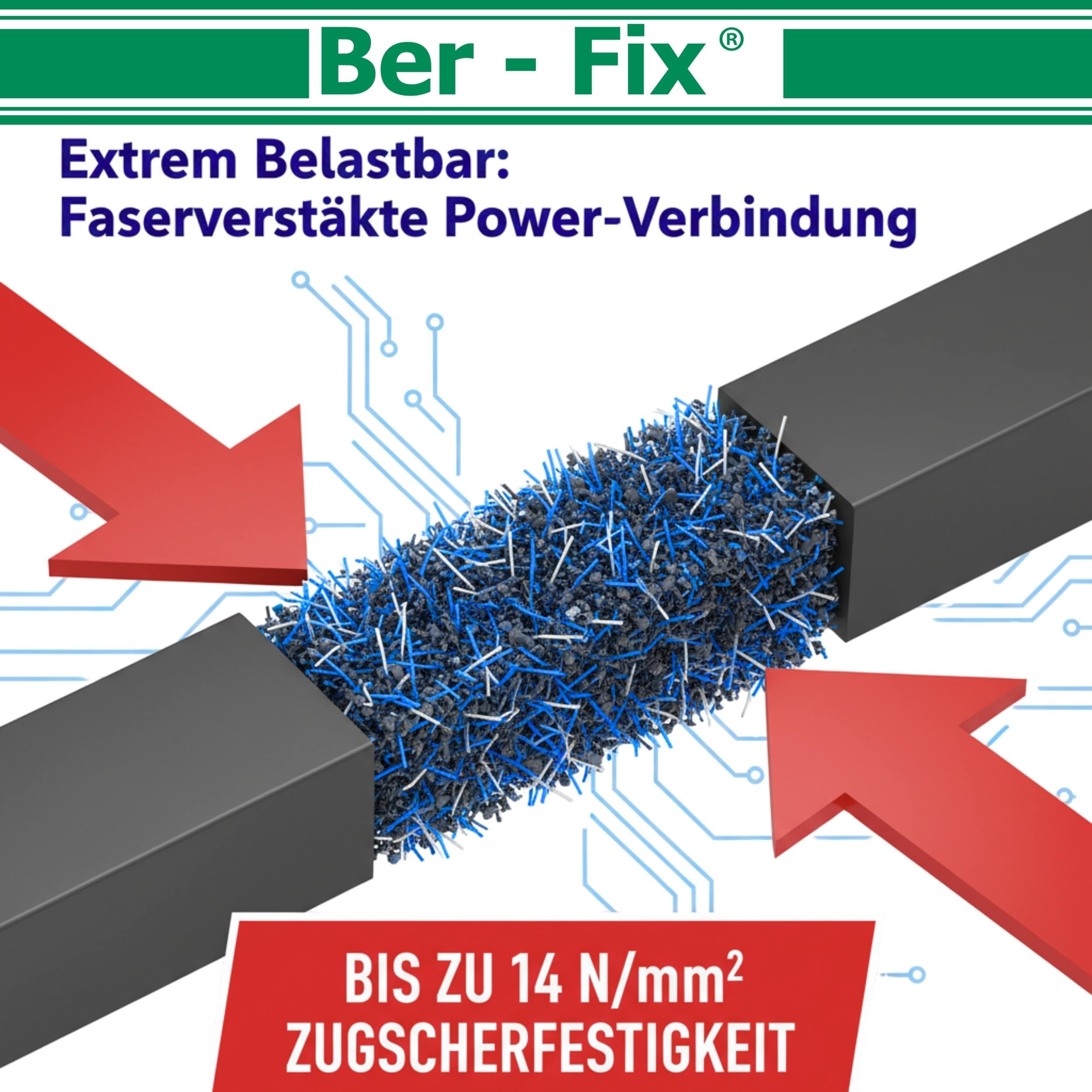 Ber-Fix 2K Poly Spezialkleber 2x50g + 12 Düsen PE PP HDPE primerlos 50g