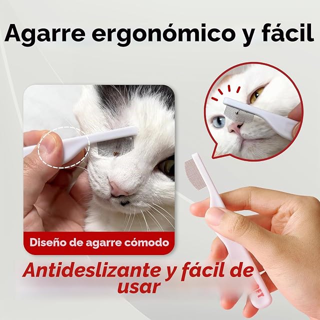 Foto 6 de 8 de JAYU PET Peine de aseo facial, peines para ojos de perro