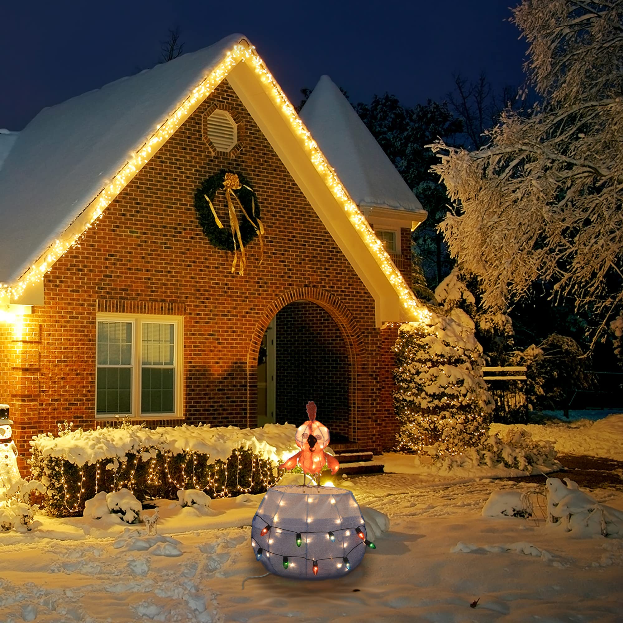Snapklik.com : 28 INCH Rudolph 3D LED PRE-LIT Yard Art Bird That Swims