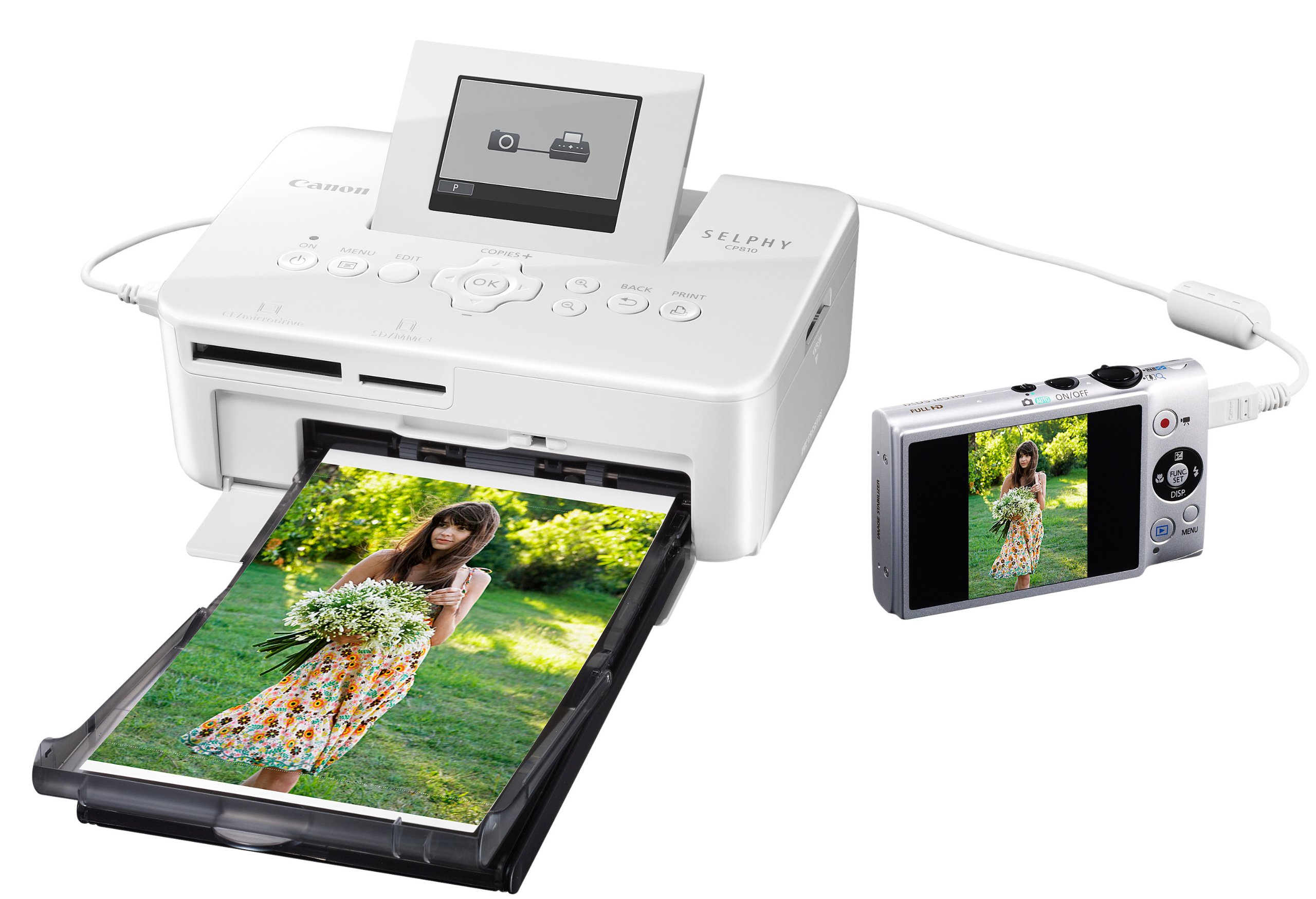 Canon SELPHY CP810 kompakter Fotodrucker (6,8cm (2,7 Zoll) Display, 300x300dpi)