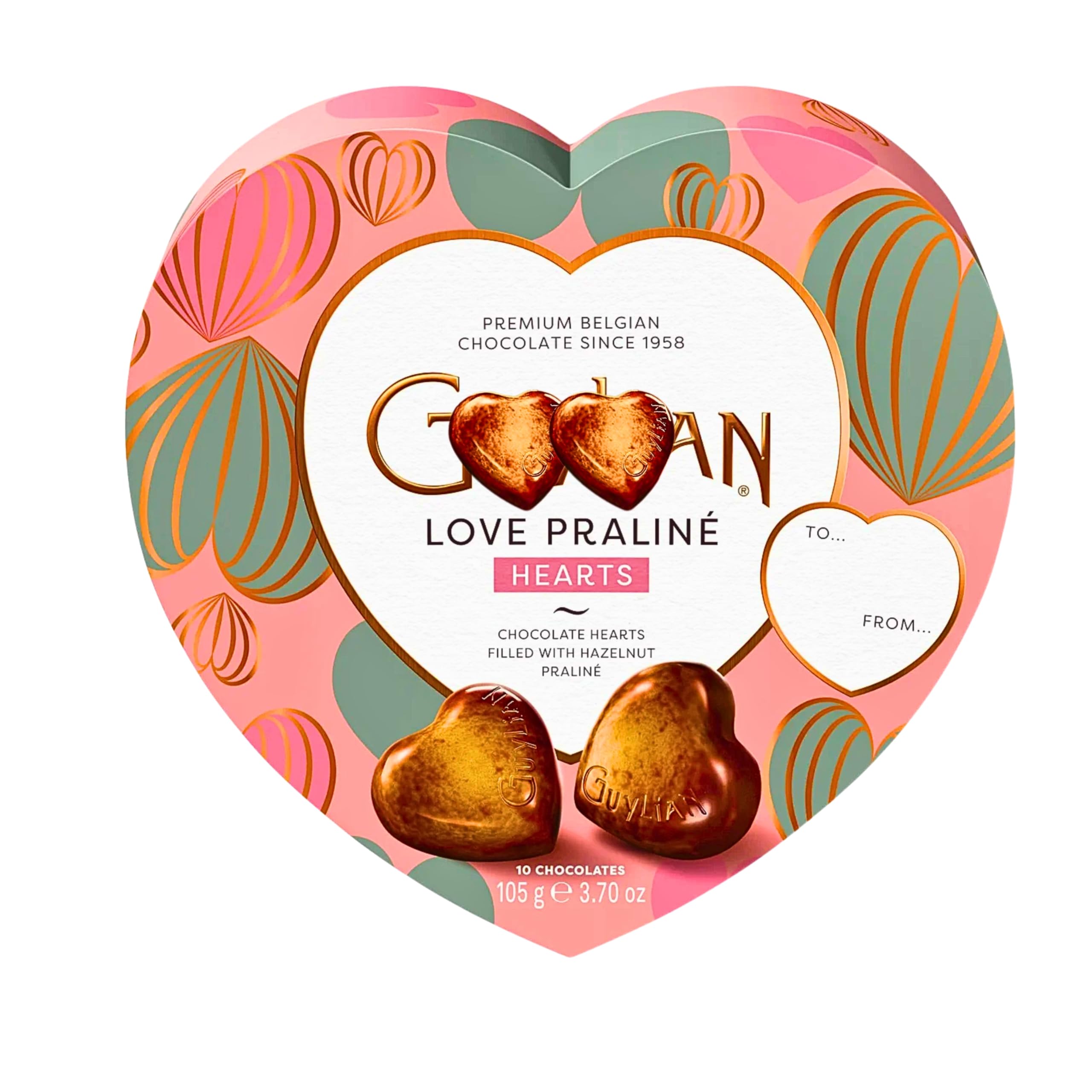 Guy lian Love Praline Heart Shaped Chocolates Seashells