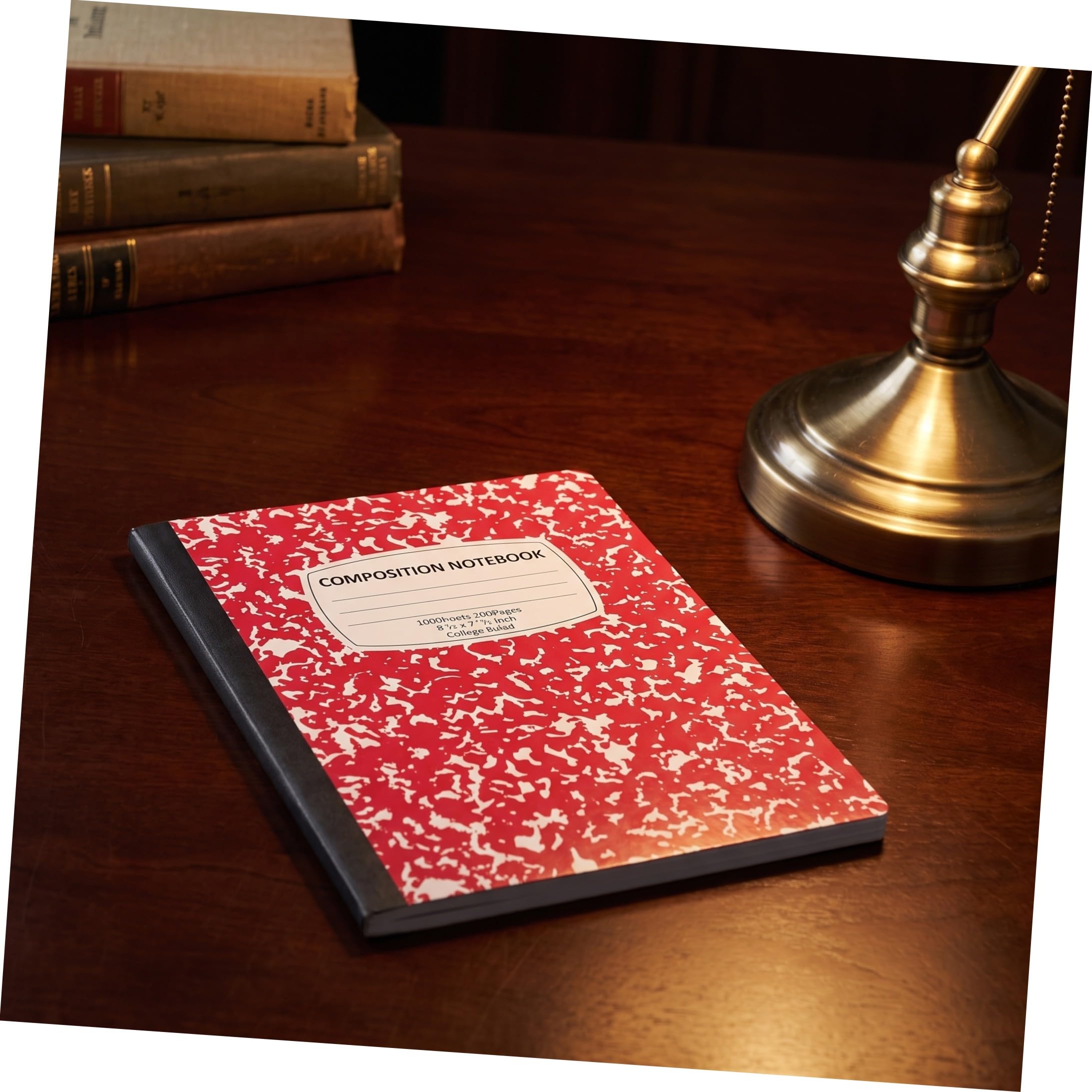 Lurrose 5Er-Packung B5 College Ruled Composition Notebook mit 100 Blättern | Softcover aus Papier, Abschnittslinien für Klare Gliederung, Elegantes Marmor Schneeflocken Design
