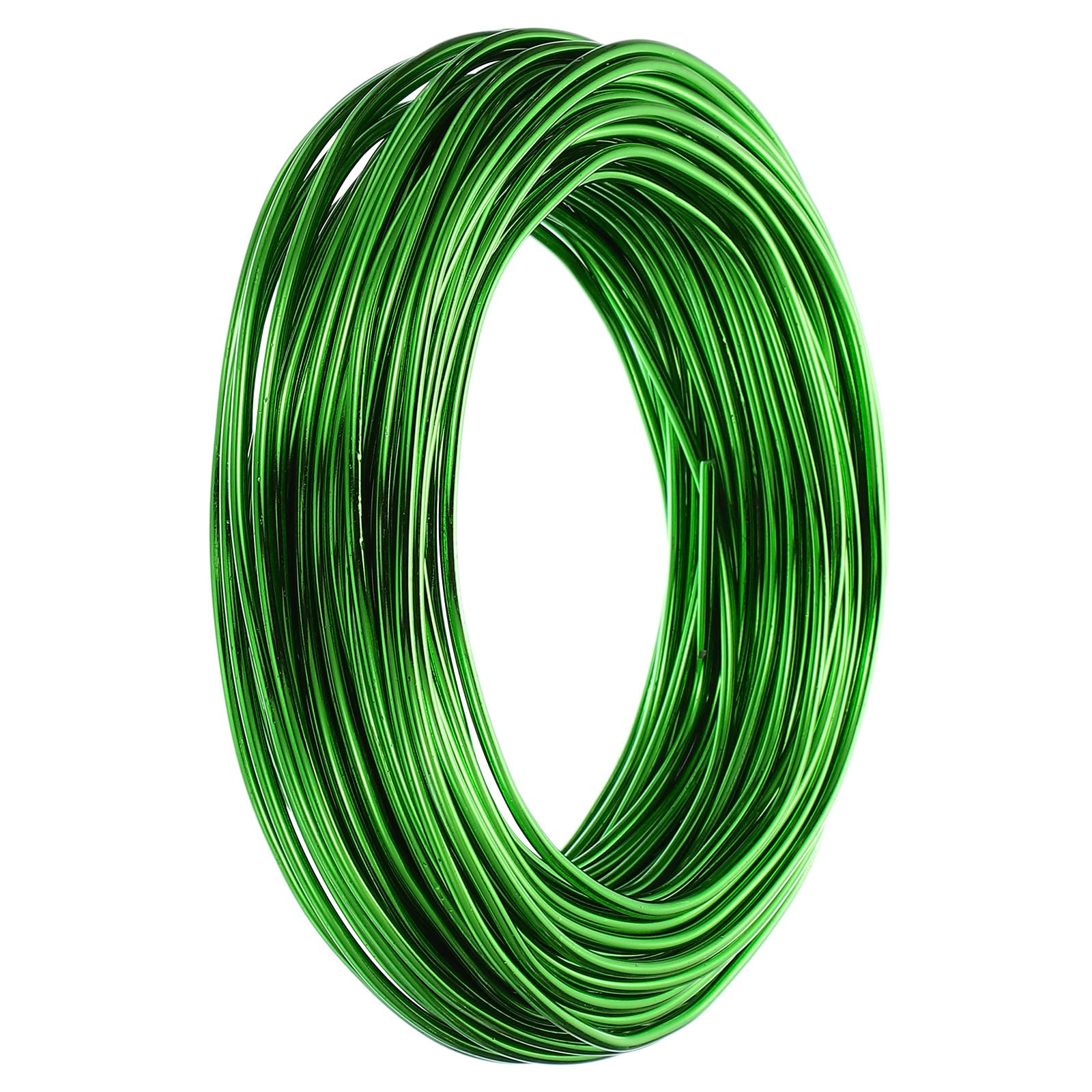PATIKIL 3.5mm Bonsai Training Wire, 1 Roll Floral Wire Stems Anodized Aluminum Tree Wire 95.1 Feet for Gardening Branch Fixing Green