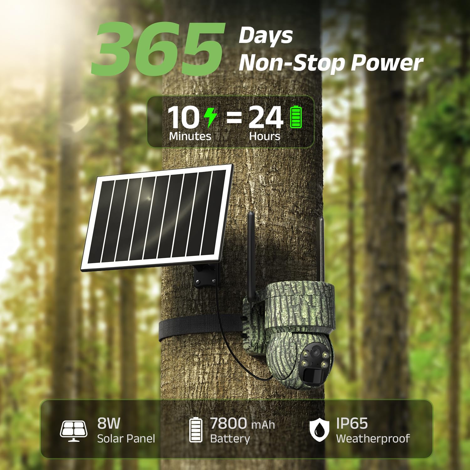 Security Camera CAMPARK 4G Solar Trail Camera, 14MP Game Cam With