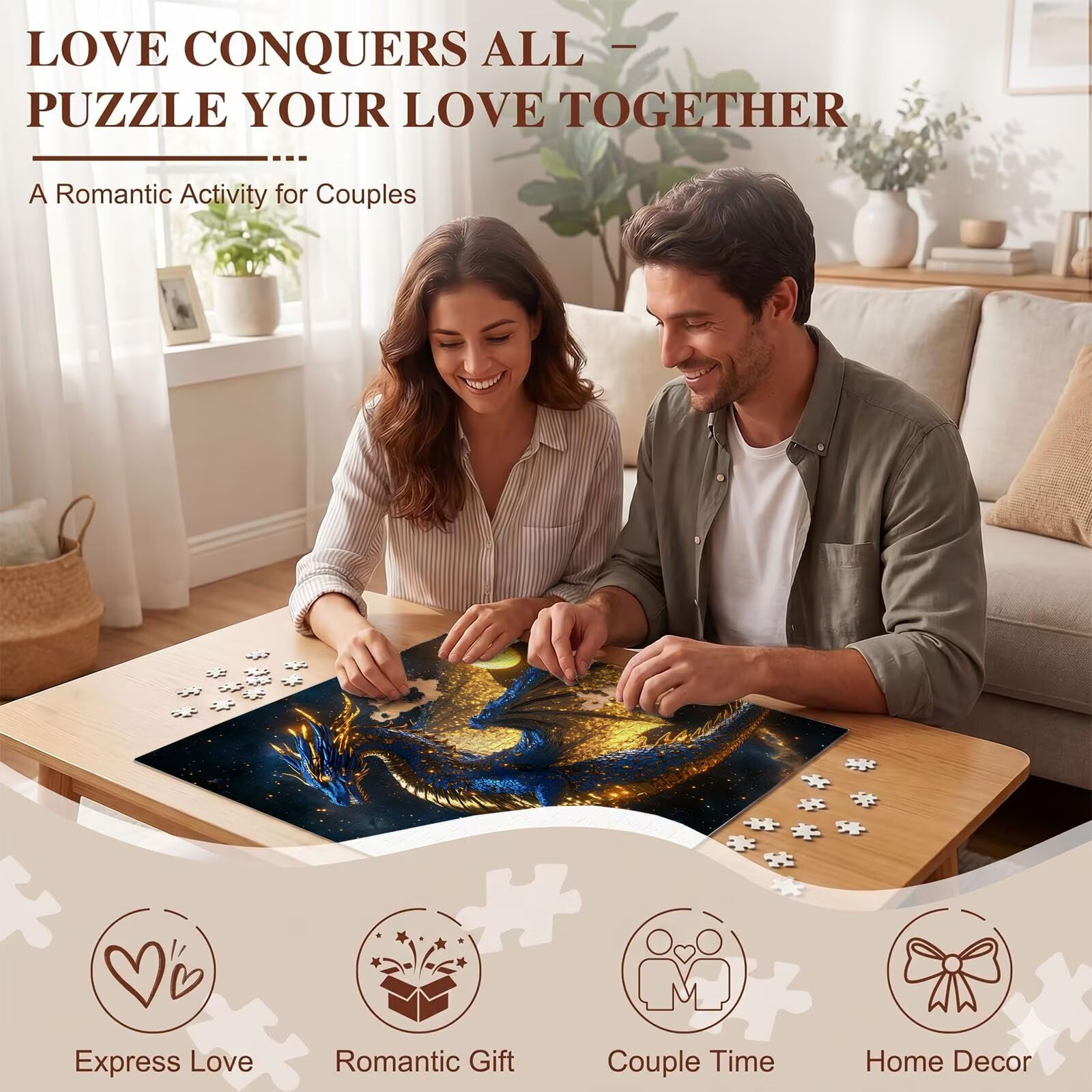 Puzzle 6000 Pezzi Classici, Puzzle drago sogno 179 x 105 cm, Gioco Educativo e Antistress in Legno con Poster Incluso, Ttività DIY per Famiglia, Regalo per Appassionati, Decor Parete Casa, f0-632