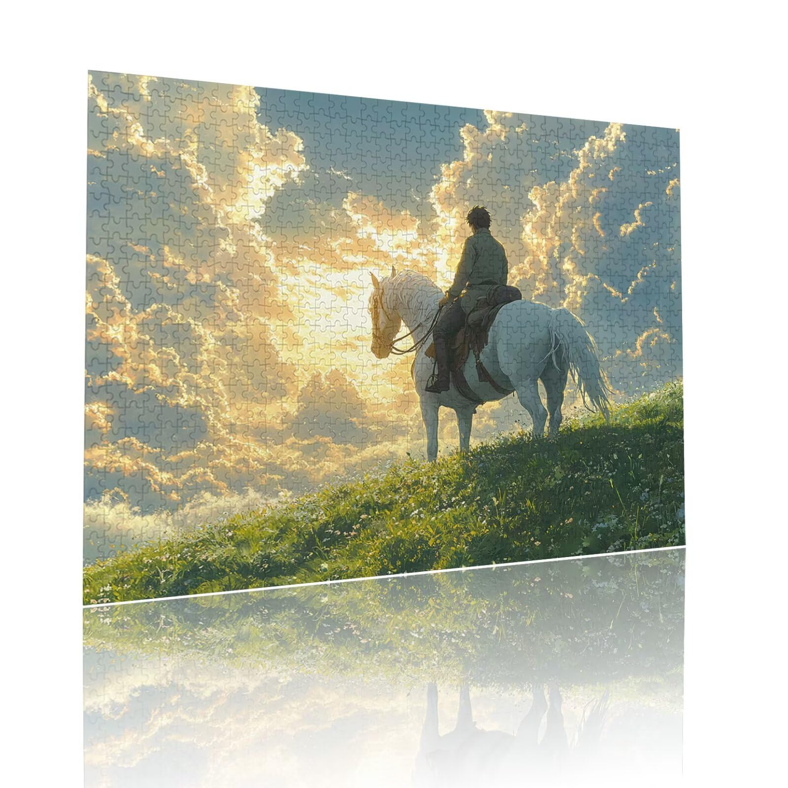Puzzle Erwachsene 2000 Teile Pferd Landschaft Educa Jigsaw für Kinder ab 8 Jahren Mädchen Jungen, Erwachsene Impossible Klassische Puzzles Schwer, Anspruchsvoll Spielspaß, Als Geschenke 70x99cm t-628