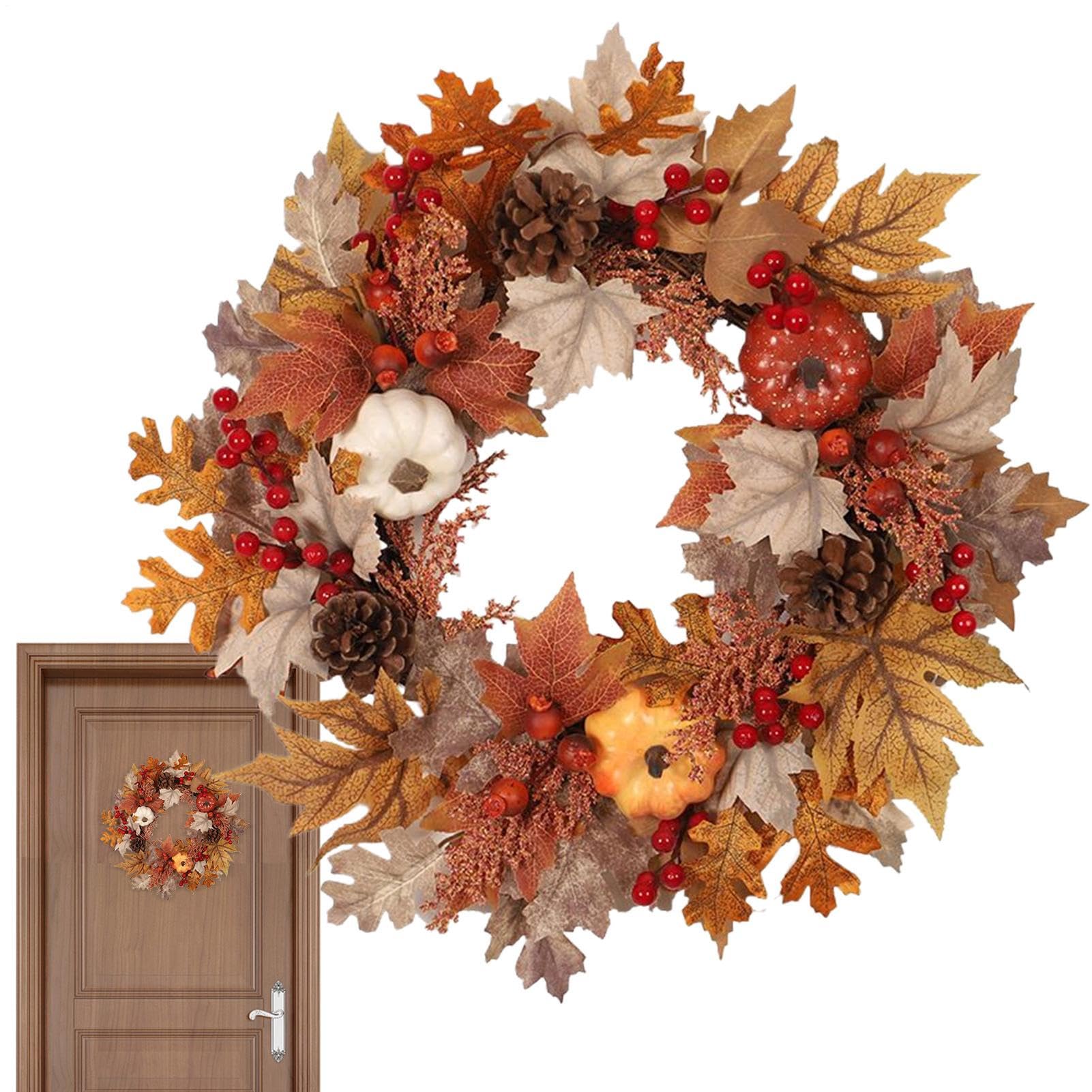 Couronne porte d'entrée d'automne pour réchauffer l'ambiance de votre maison et du jardin