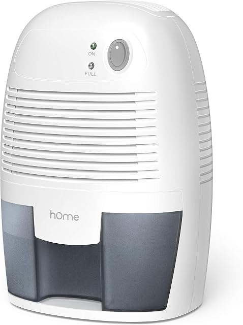 hOmeLabs Small Dehumidifier for 1200 cu ft (150 sq ft) Bathroom or Closet - 16 oz Capacity Mini Quiet Safe Compact Thermoelectric Energy Efficient Dehumidifier - Auto Shut Off