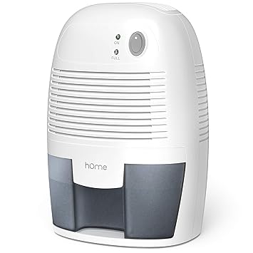 hOmeLabs hOme Small Dehumidifier for 1200 cu ft (150 sq ft) Bathroom or Closet - 16 oz Capacity Mini Quiet Safe Compact Thermoelectric Energy Efficient Dehumidifier Air Purifier - Auto Shut Off
