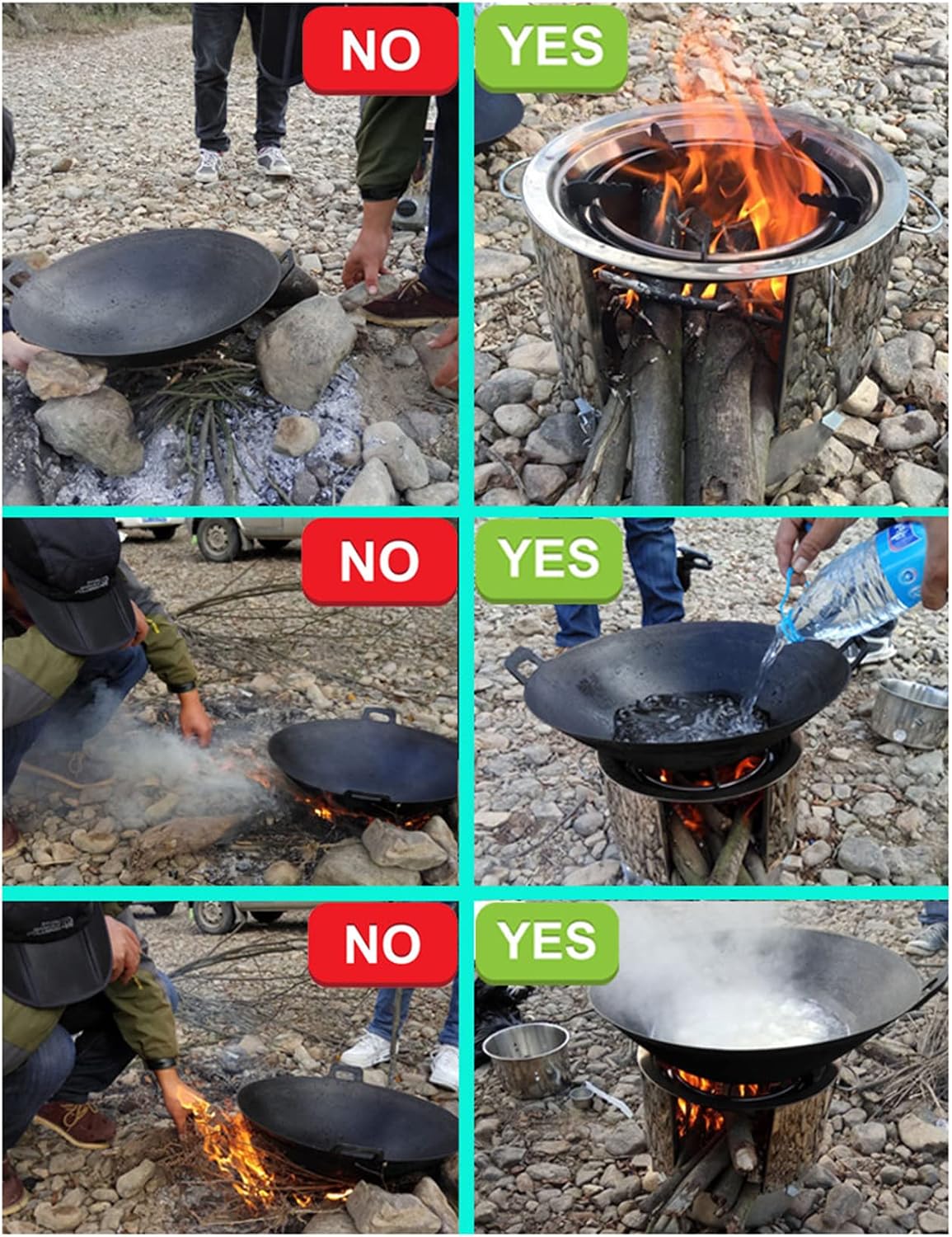 Portable Stainless Steel Backpacking Stove | Large Tent Stove | Portable Wood Burning Stove for Tents, Shelters, and Camping for Picnic BBQ Camp Hiking with Grill Grid,Handbag Pot Holder