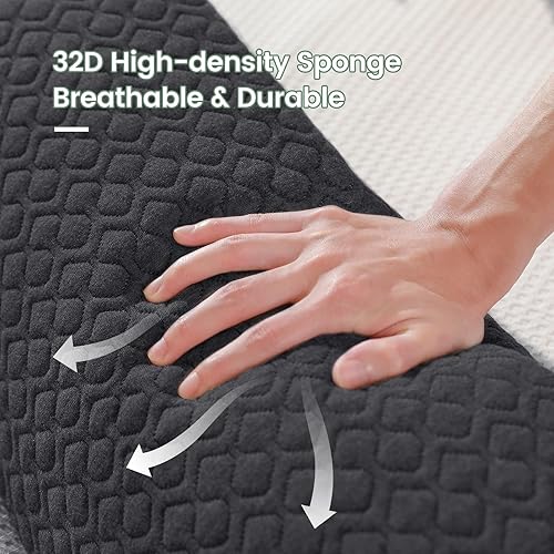 Miniatura 6 de Almohada de cuña de cama para cabecero tamaño matrimonial (54 x 8 x 6 pulgadas), relleno de huecos de cama, almohada de apoyo firme para cabecero