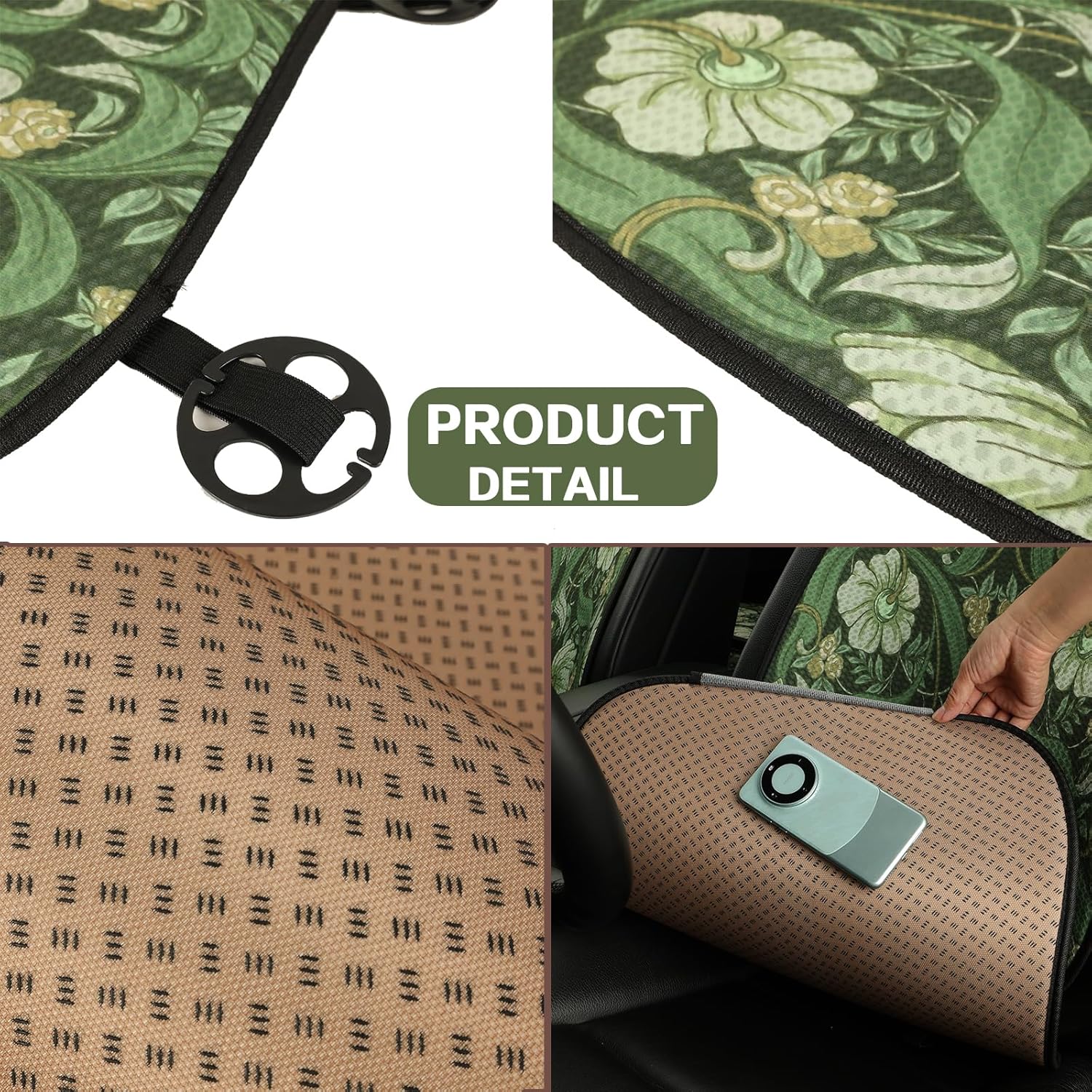 Car Seat Covers Set, 2 - Front Seat Full Set, Colorful Sunset Honeycomb Knit Fabric, Breathable & All - Season Universal Automotive Seat Protectors