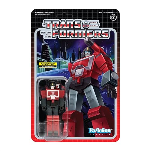 Super7 Transformers Perceptor - Figura de acción de Transformers de 3.75 pulgadas con accesorio, coleccionables clásicos de dibujos animados y
